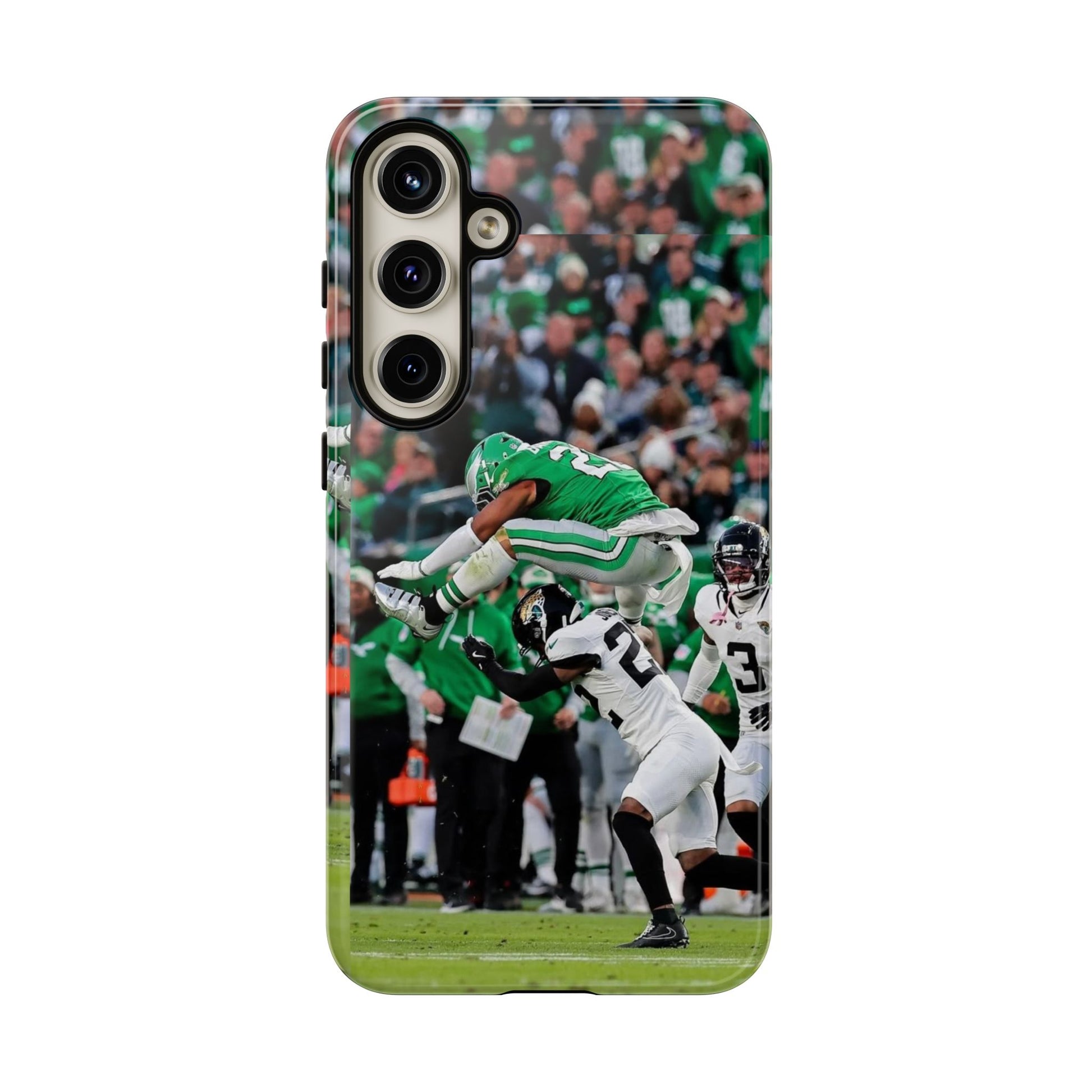 Saquon Barkley The Huddle Eagles Football Tough Cases for iPhones, Samsung, and Pixel