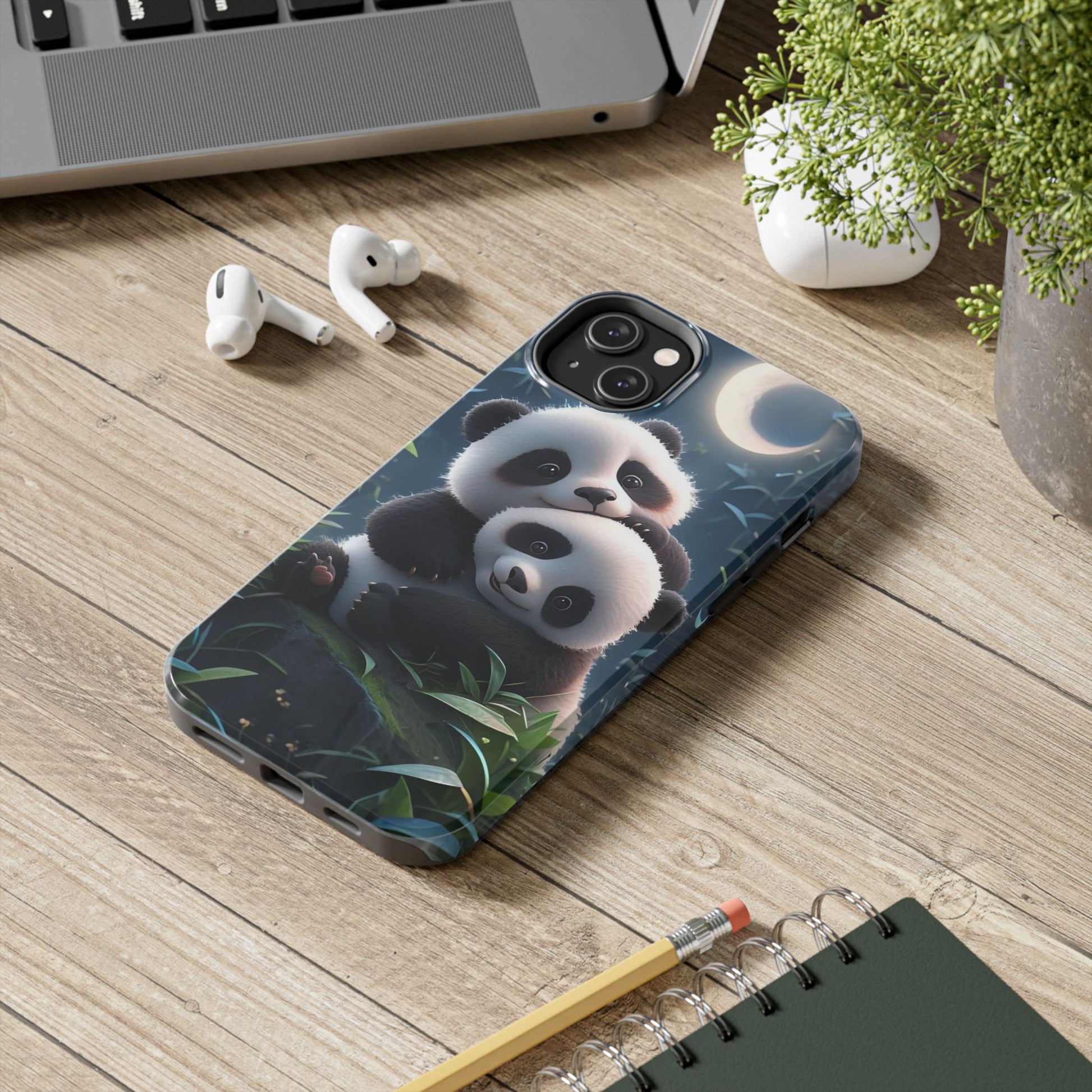 Hugging Pandas Theme Phone Cases for iPhones & Samsung Phones