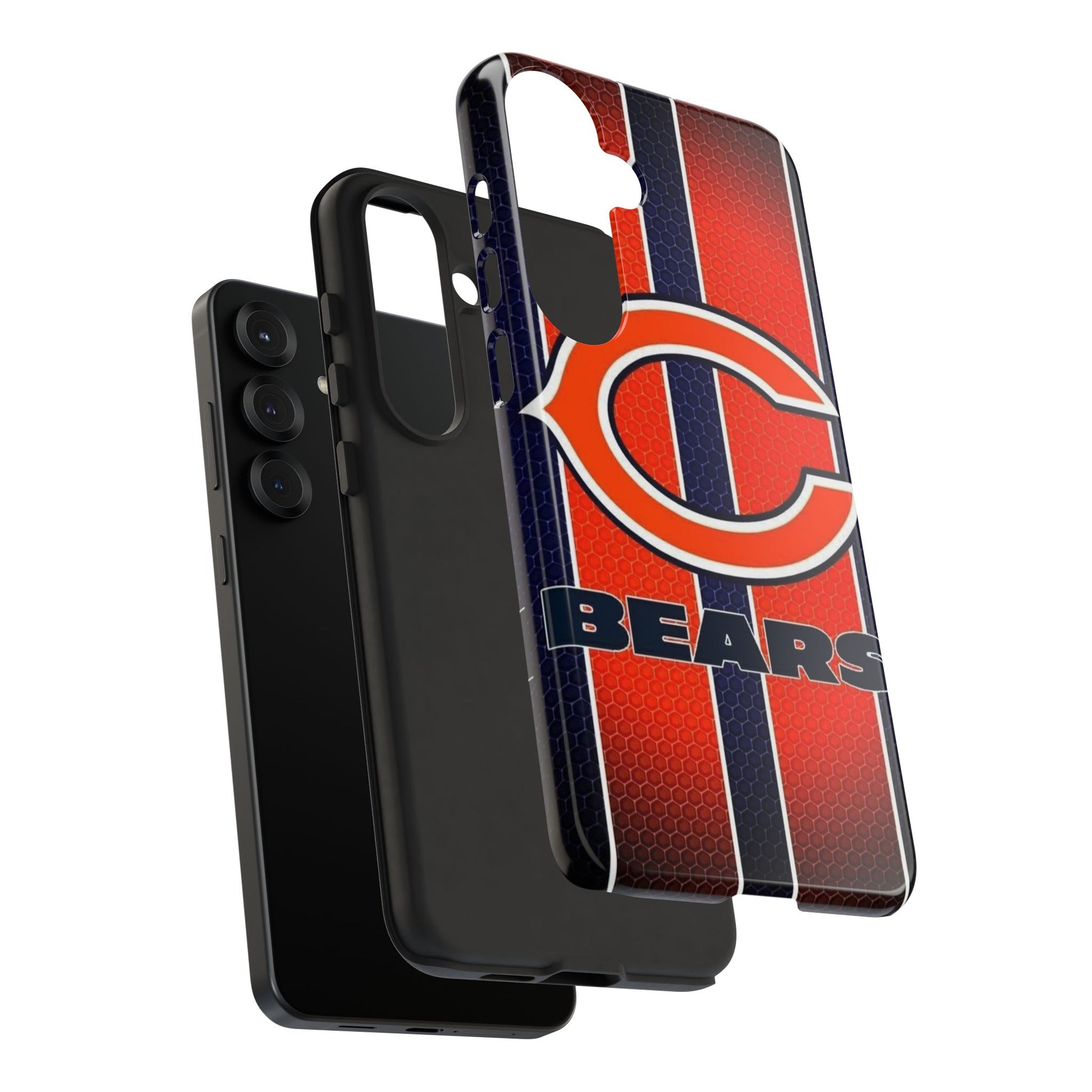 Chicago Bears Stripes Football Phone Case, Tough Cases for iPhones, Samsung, and Pixel