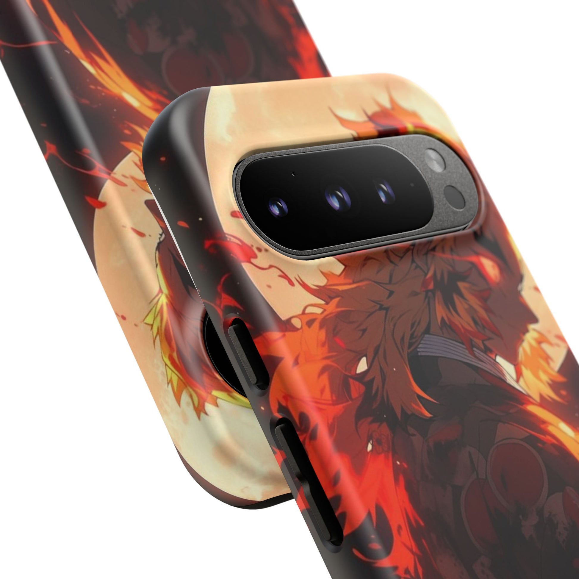 Demon Sl;ayer Rengoku Anime Phone Case, Tough Cases for iPhones, Samsung, and Pixel