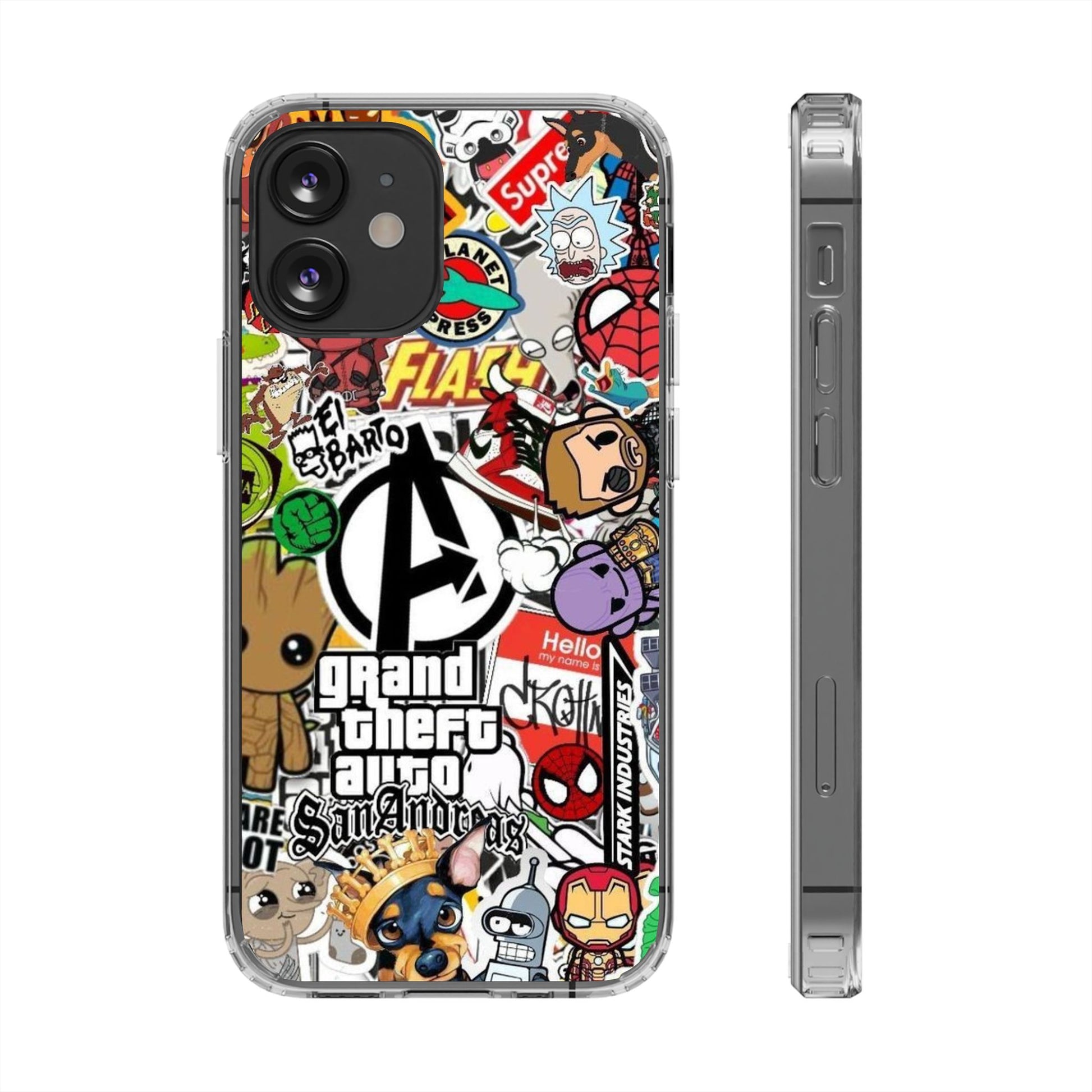 Phone Case, Sticker Bomb Design for iPhone and Samsung - Decal, Cover, Vinyl,