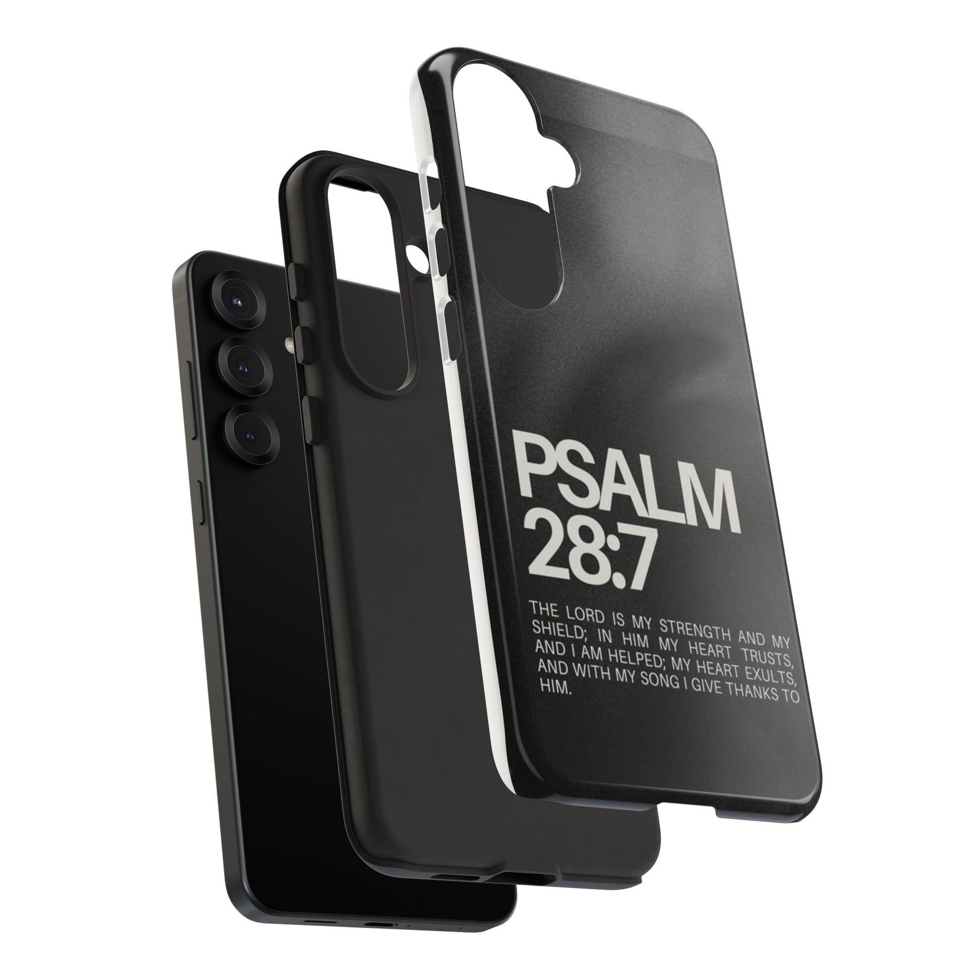 Christian Themed Psalms 28:7 Phone Case, Tough Cases for iPhones, Samsung, and Pixel