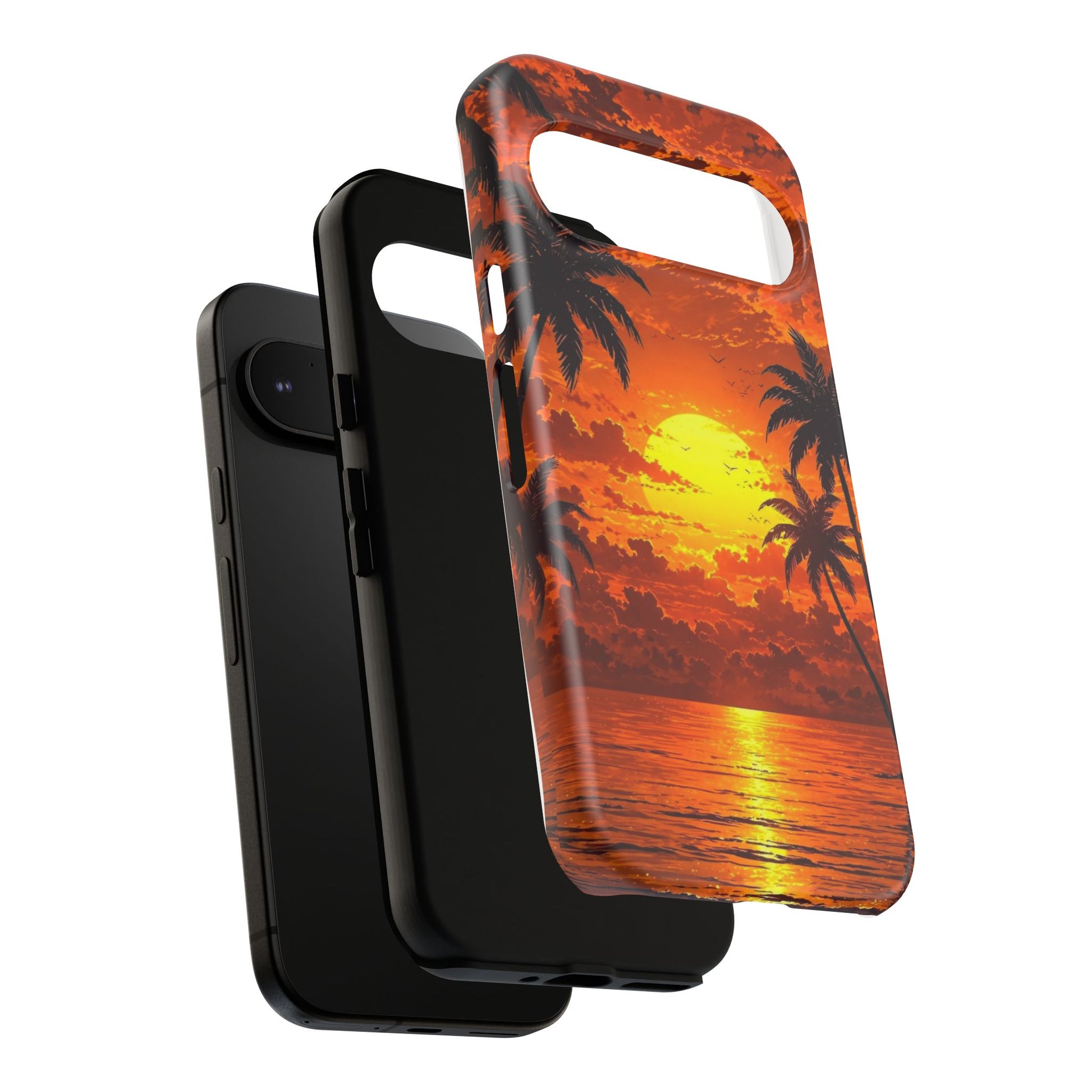 Beautiful Beach Sunset Tough Cases for iPhones, Samsung, and Pixel