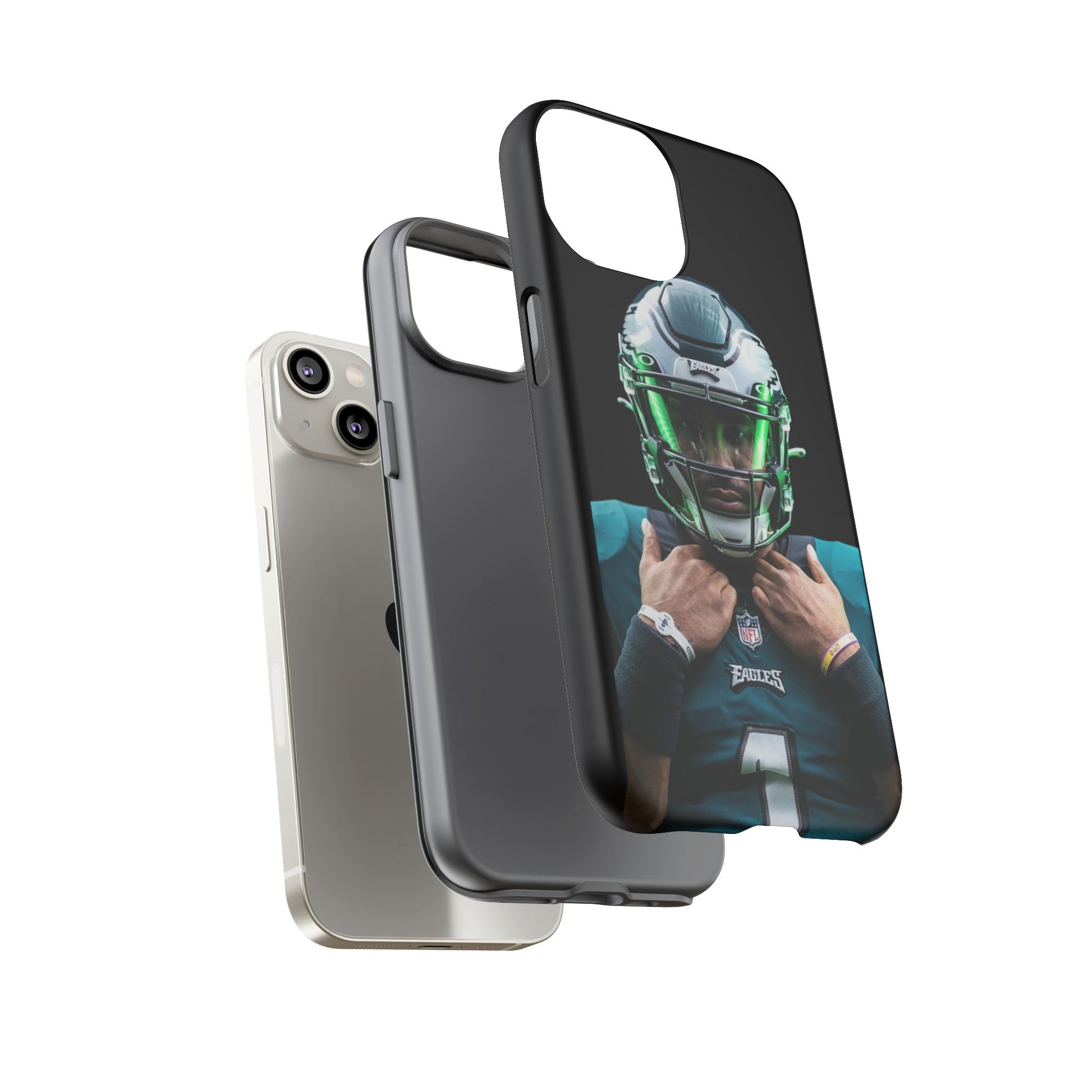 Eagles Football Jalen Hurts Tough Cases for iPhones, Samsung, and Pixel