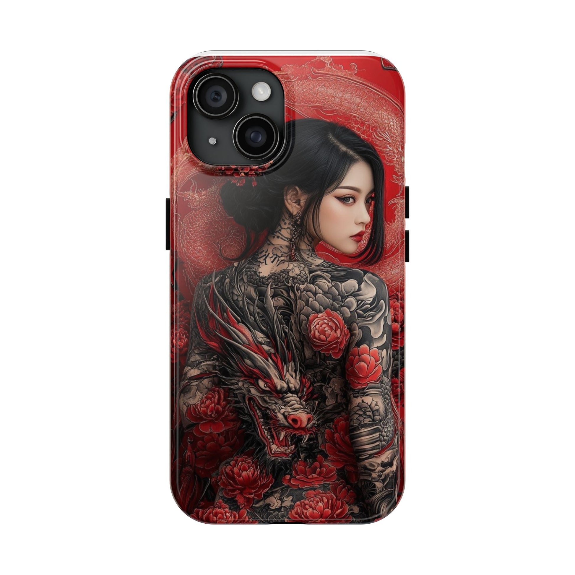 Japanese Geisha Tattooed Girl Phone Cases for Iphones & Samsung Durable