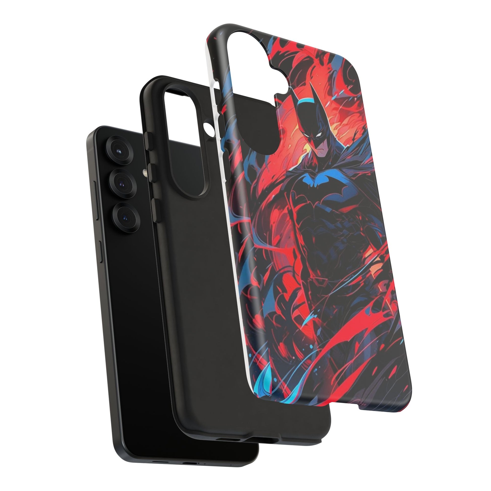 The Dark Knight Batman Art Tough Cases for iPhones, Samsung, and Pixel