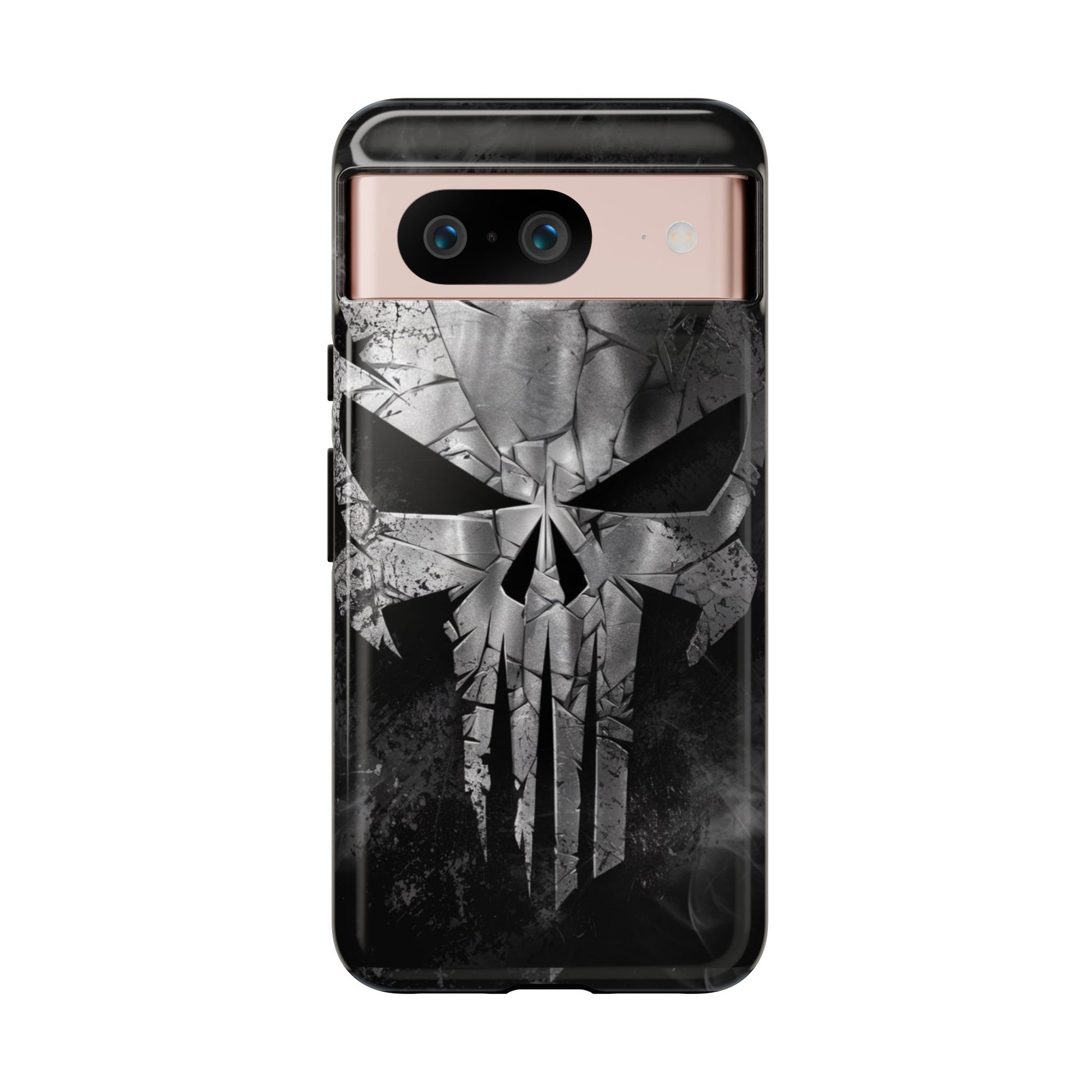 The Punisher Logo Art Tough Cases for iPhones, Samsung, and Pixel