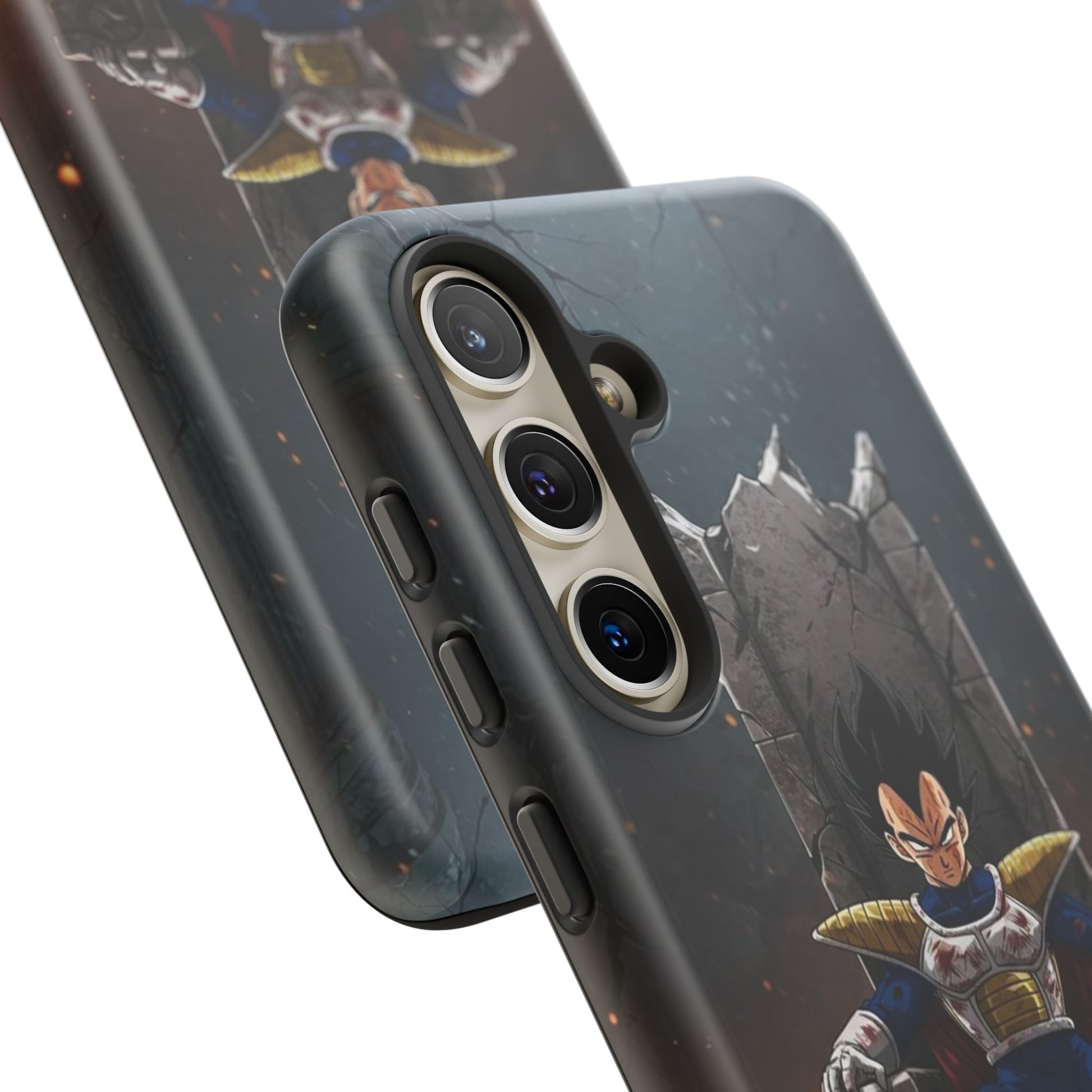 Vegeta on Throne DBZ Theme Tough Cases for iPhones, Samsung, and Pixel
