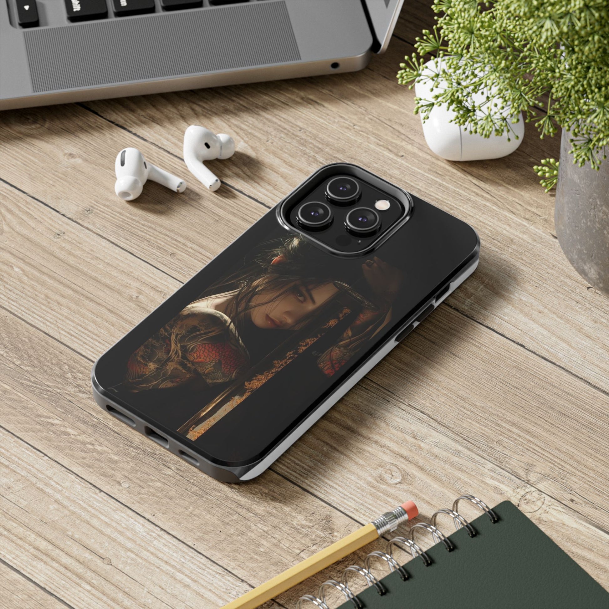 Samurai Female Warrior Design Phone Cases for iPhone & Samsung Galaxy Phones