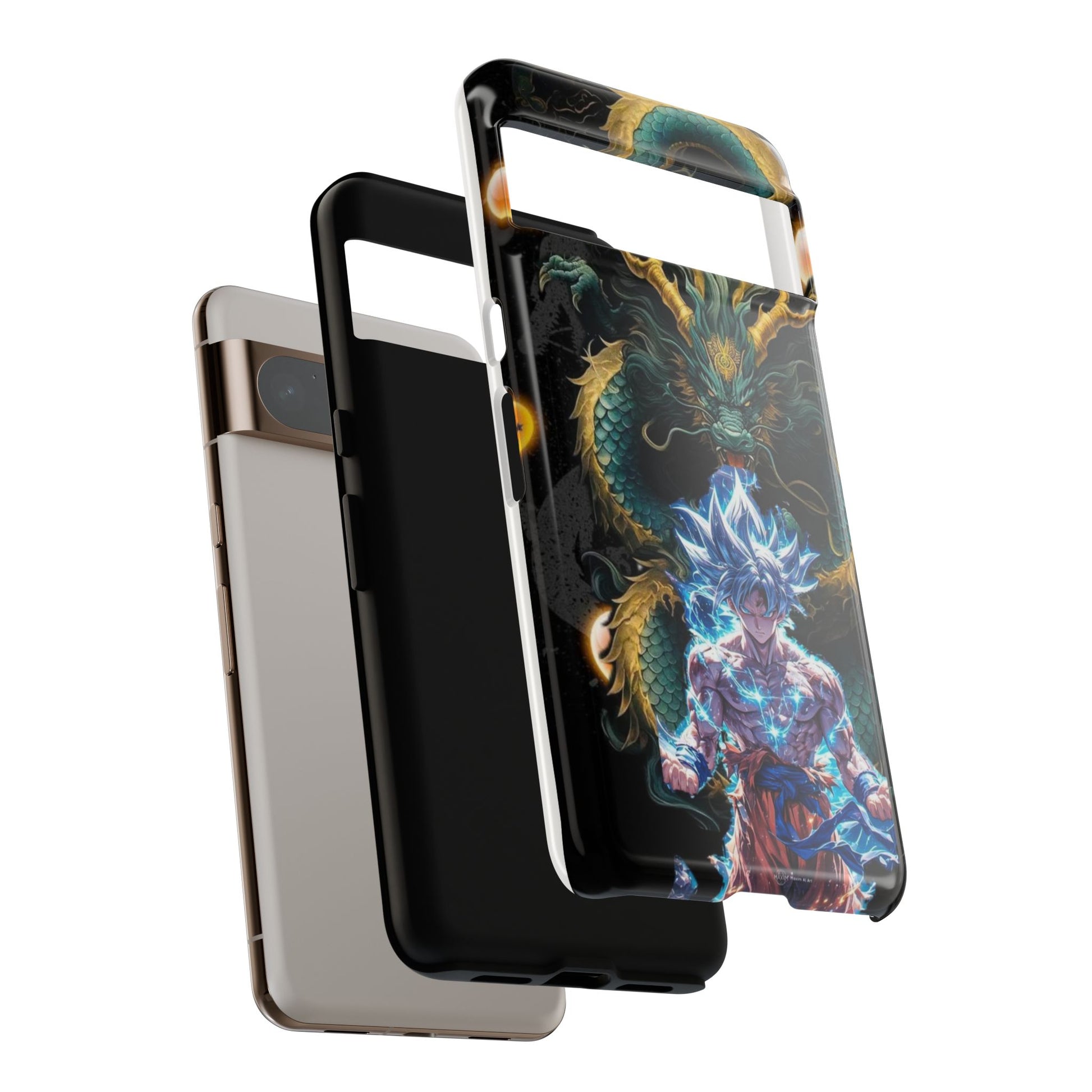 Anime Goku x Shenron Dragonball Z Tough Cases for iPhones, Samsung, and Pixel