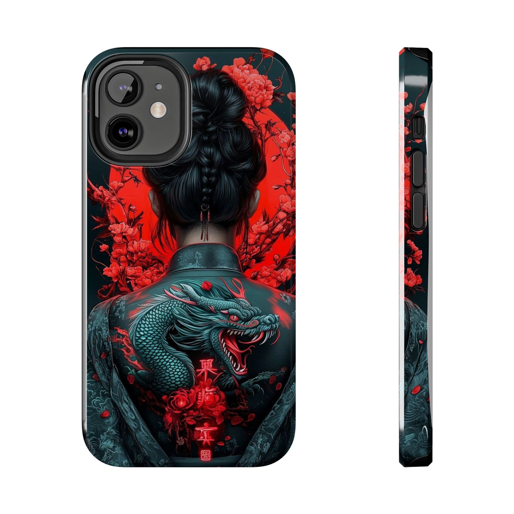 Dragon Geisha Japanese Design Phone Cases for iPhone & Samsung Galaxy Phones