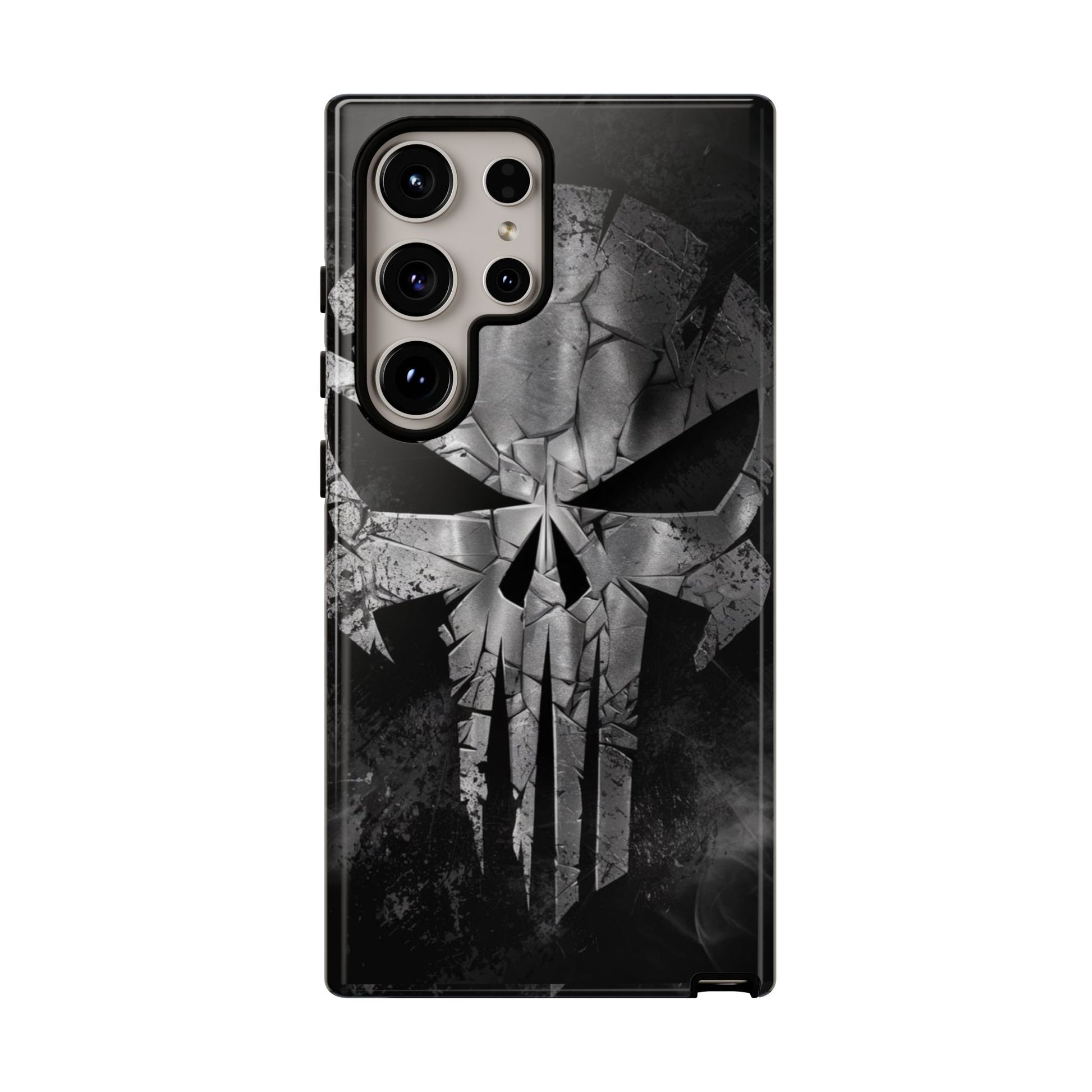 The Punisher Logo Art Tough Cases for iPhones, Samsung, and Pixel