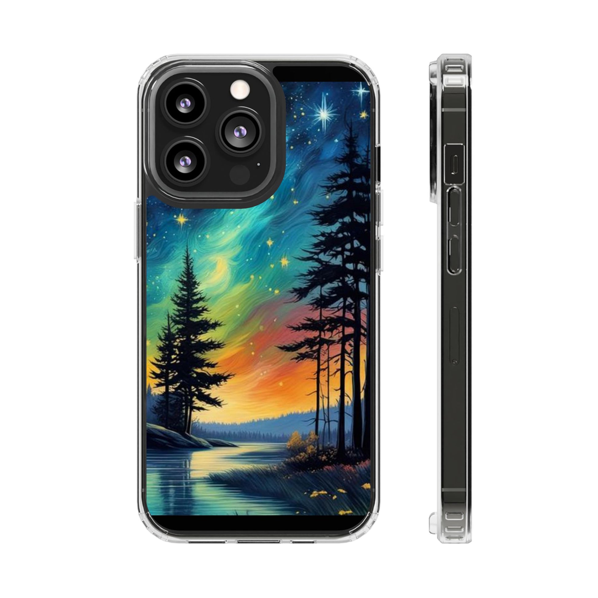 Starry Night Style Forest Art Iphone, Samsung case