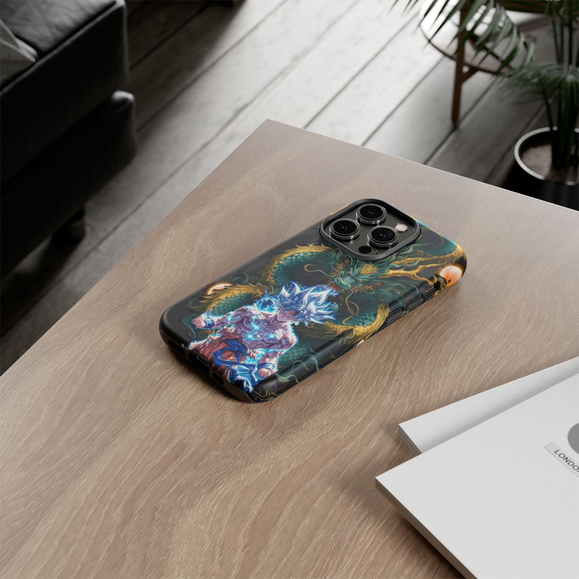 Anime Goku x Shenron Dragonball Z Tough Cases for iPhones, Samsung, and Pixel