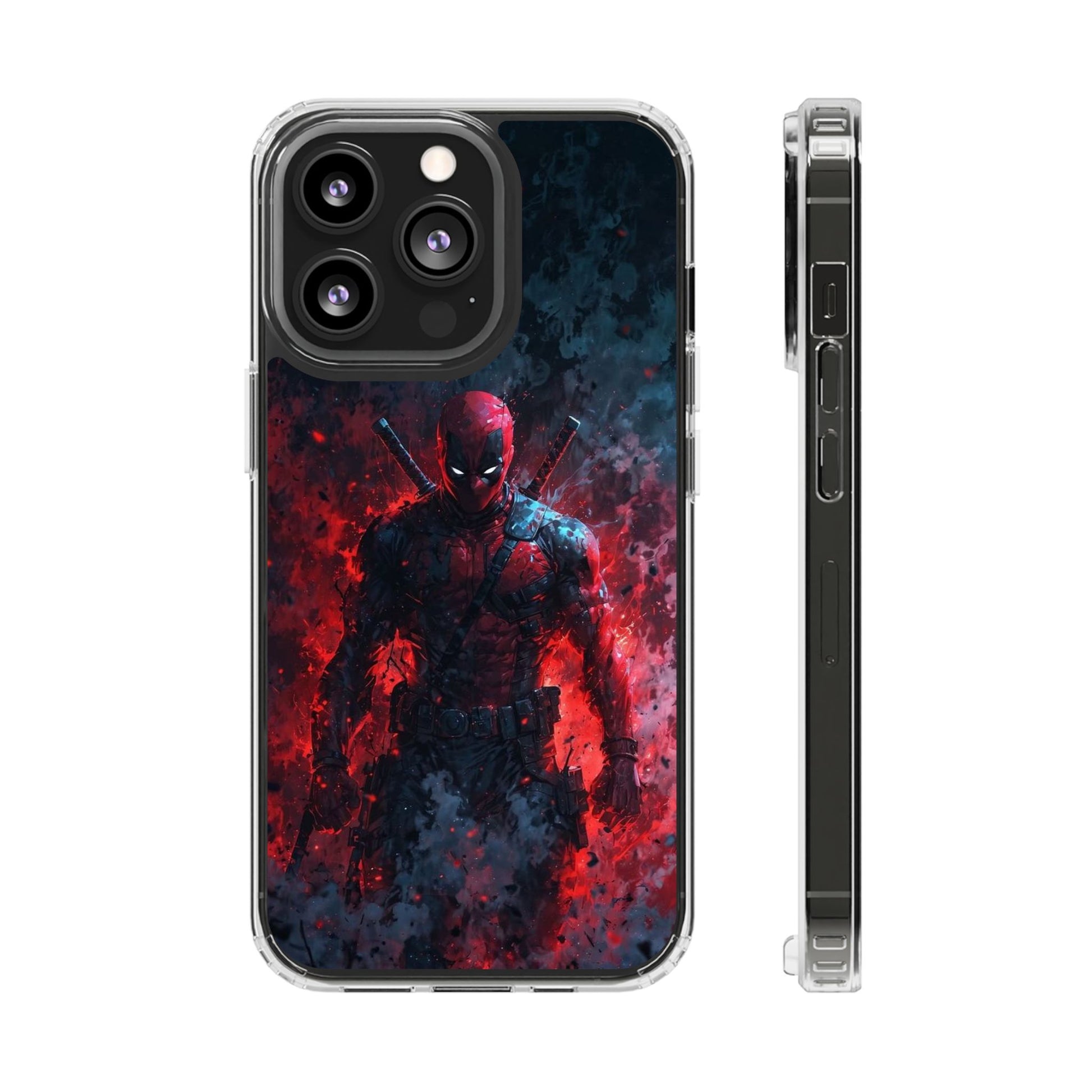 Phone Case, Deadpool Inspired Abstract art, Iphone, Samsung case