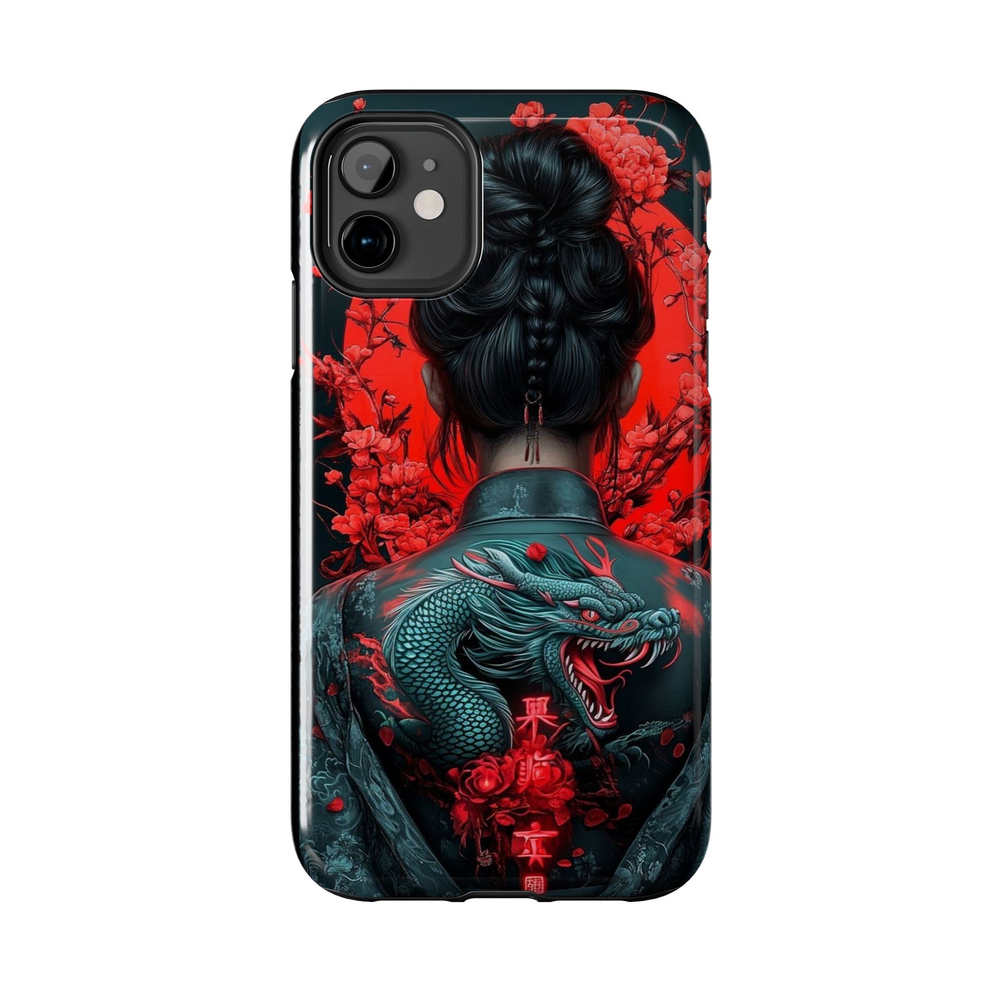 Dragon Geisha Japanese Design Phone Cases for iPhone & Samsung Galaxy Phones