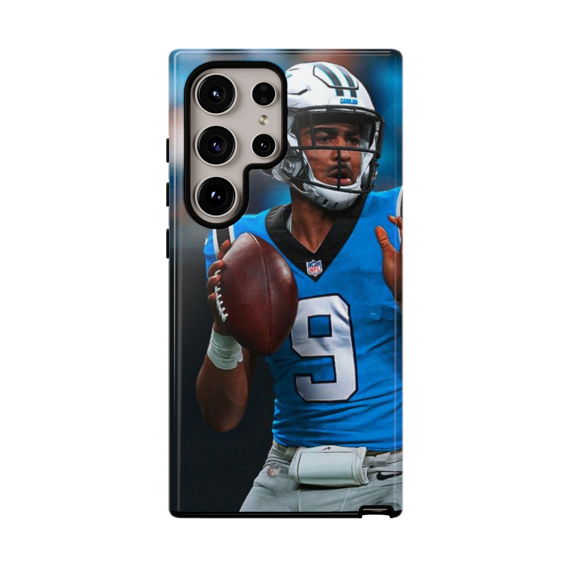 Carolina Panthers Bryce Young Football Tough Cases for iPhones, Samsung, and Pixel