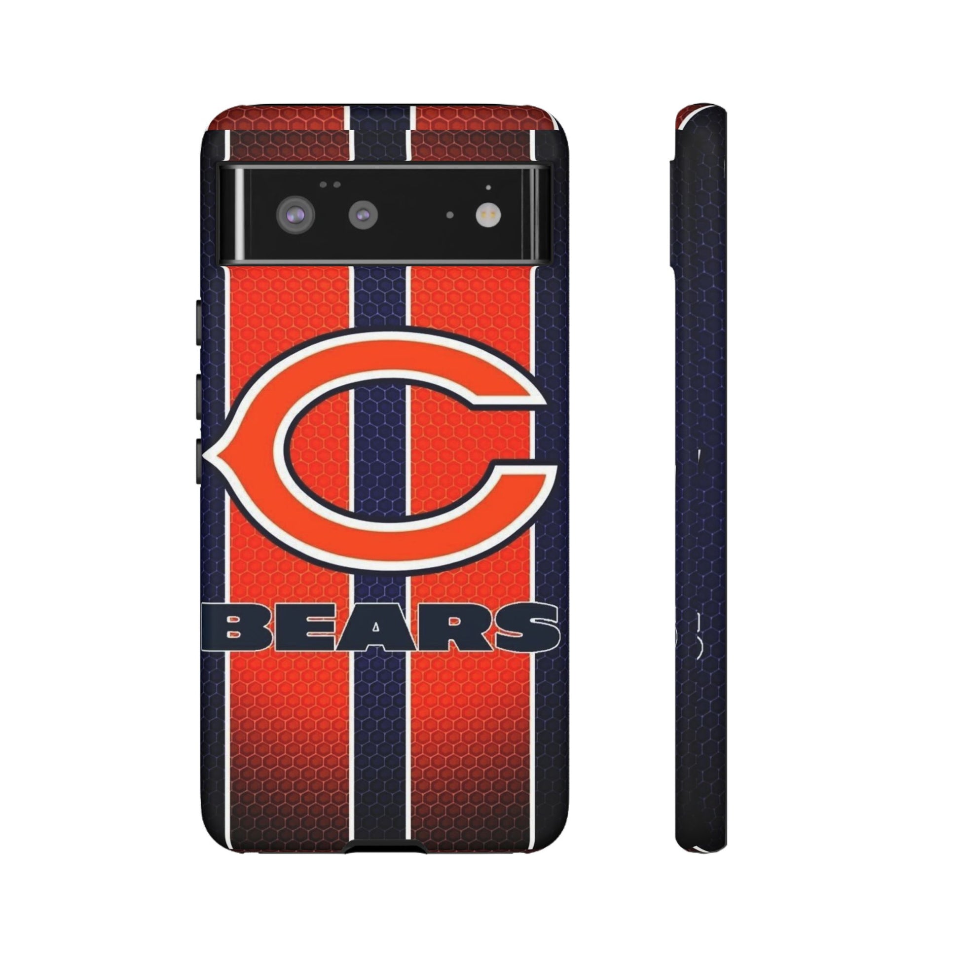 Chicago Bears Stripes Football Phone Case, Tough Cases for iPhones, Samsung, and Pixel