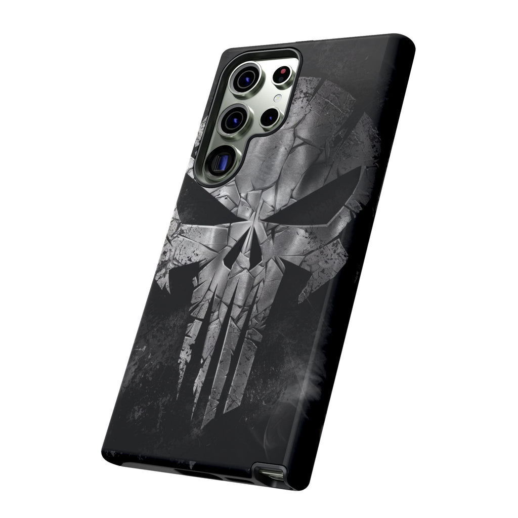 The Punisher Logo Art Tough Cases for iPhones, Samsung, and Pixel