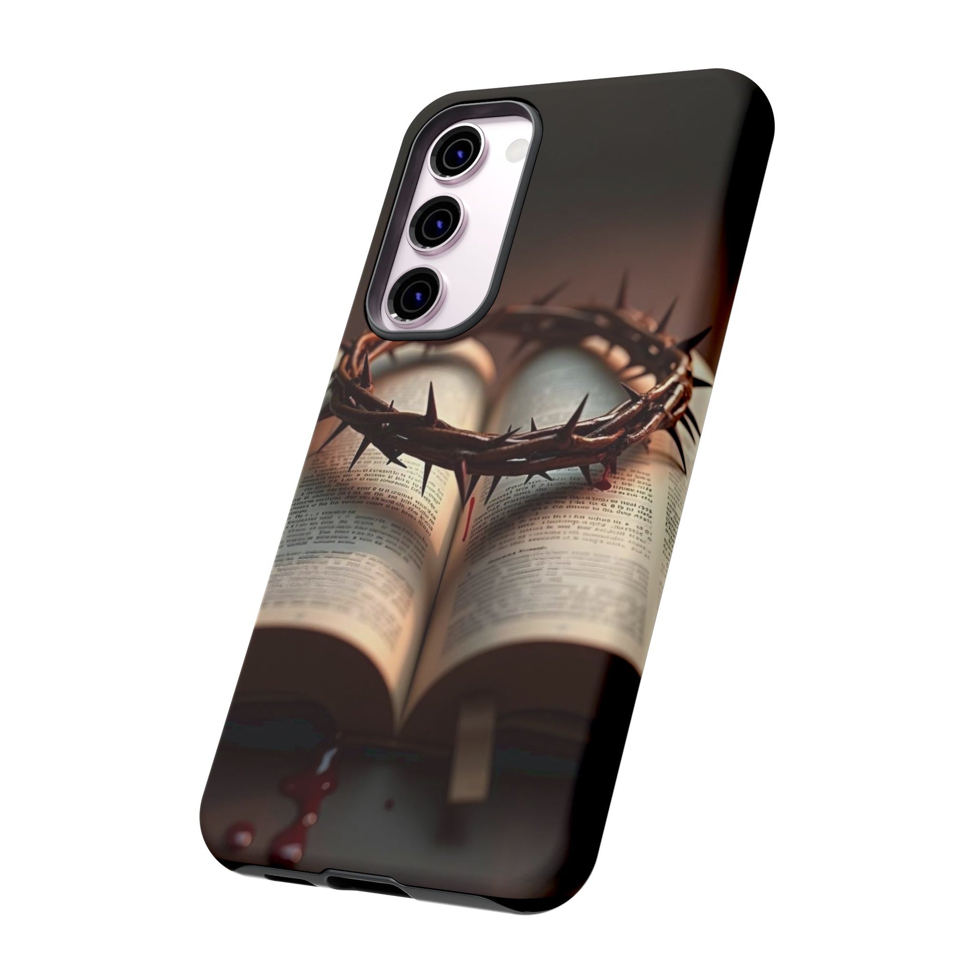 Crown of Thorns and Bible Christian Tough Cases for iPhones, Samsung, and Pixel