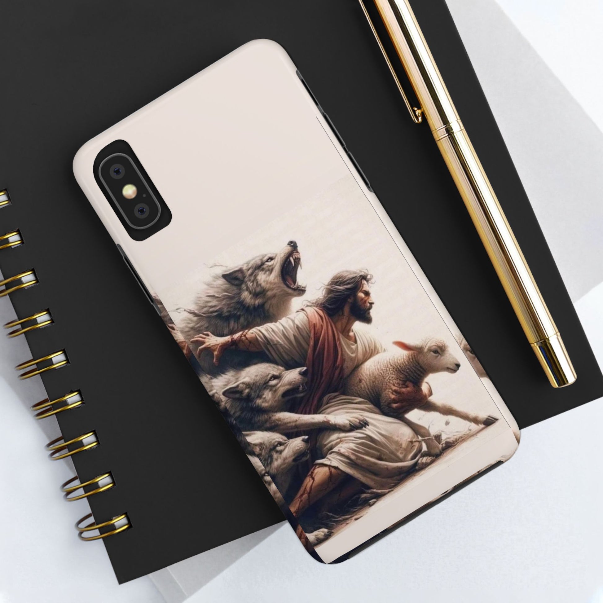 Jesus x Wolves Christian Themed Tough Phone Cases for Iphones & Samsung Phones