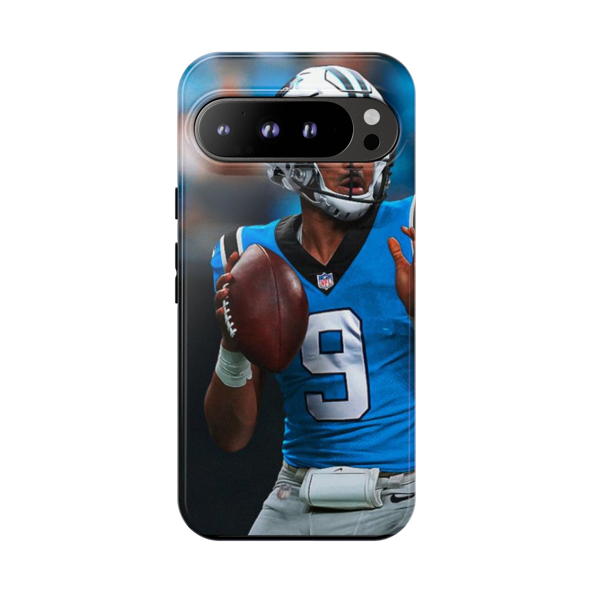 Carolina Panthers Bryce Young Football Tough Cases for iPhones, Samsung, and Pixel