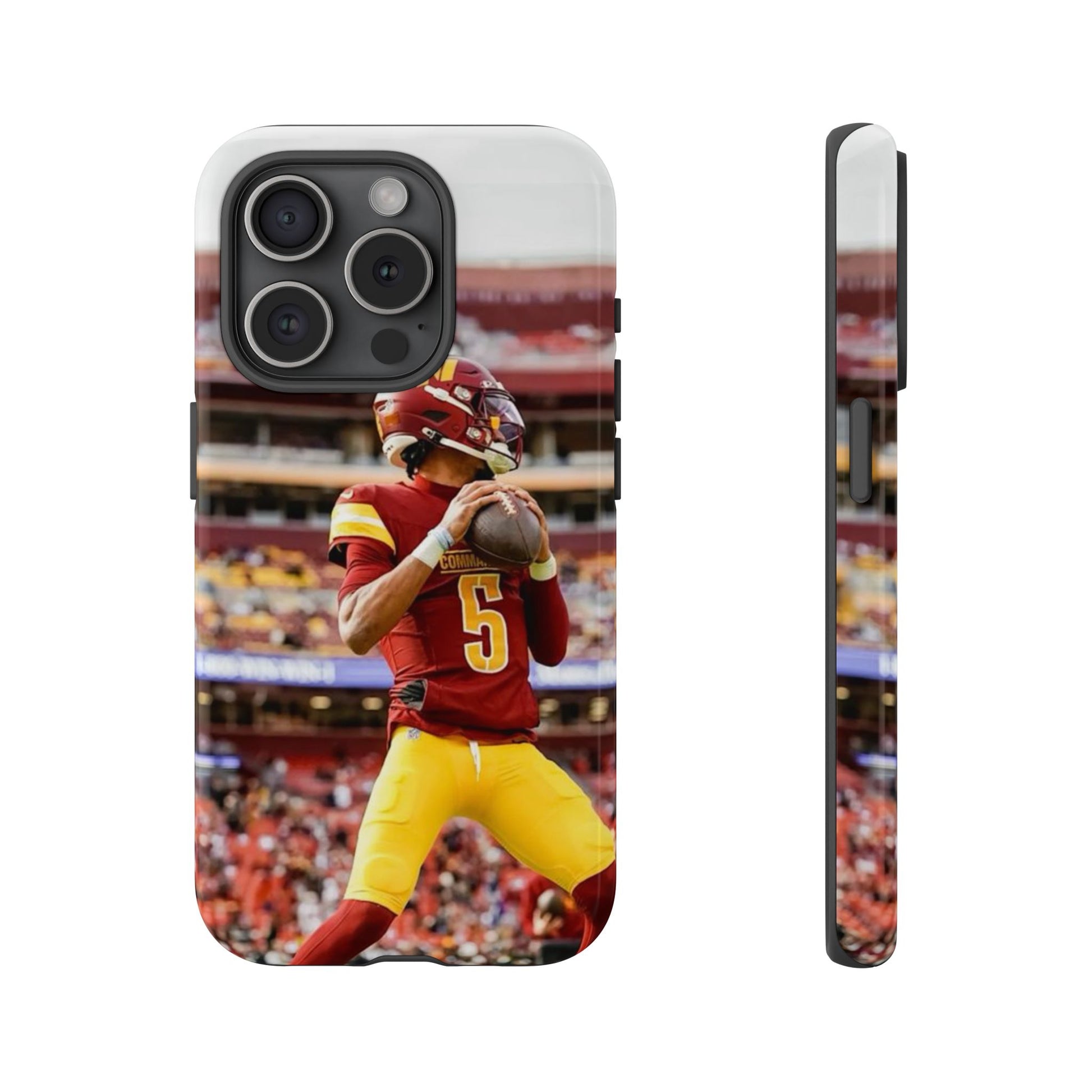 Jayden Daniels Washington Football Tough Cases for iPhones, Samsung, and Pixel