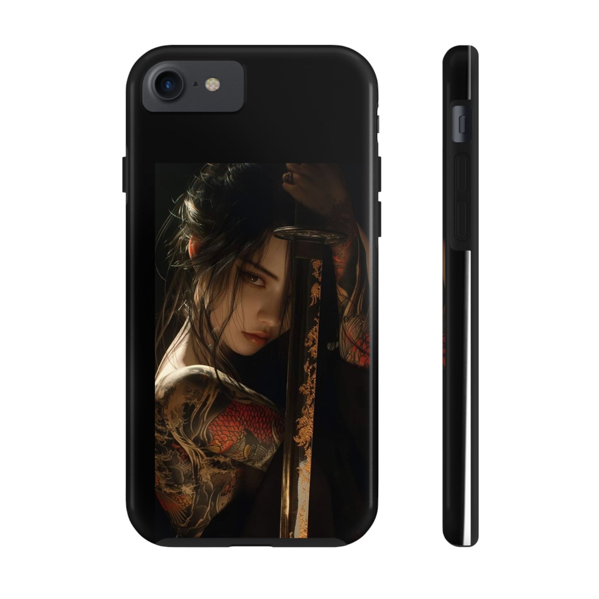 Samurai Female Warrior Design Phone Cases for iPhone & Samsung Galaxy Phones