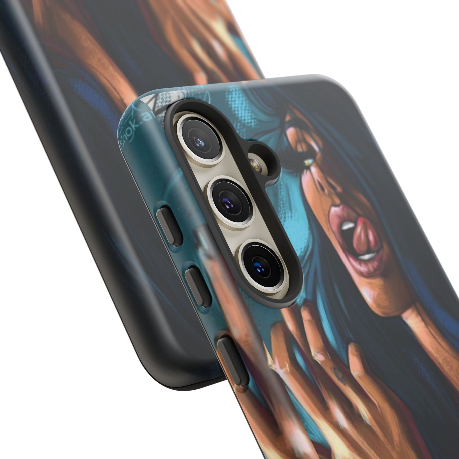 Tough Girl Theme Urban Design Cases for iPhones, Samsung, and Pixel