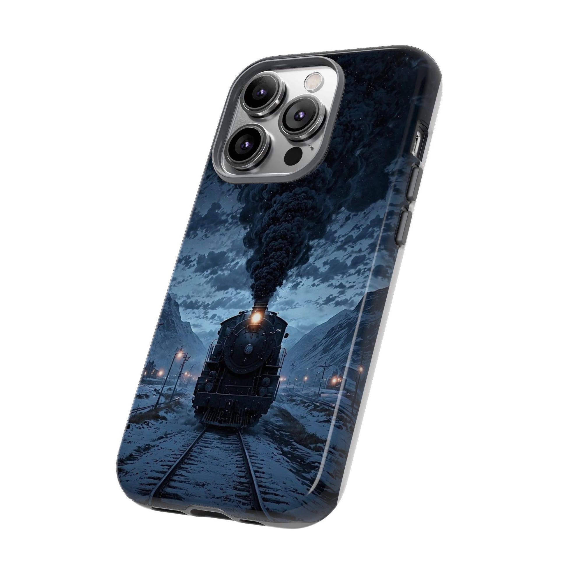 Steam Engine Train Themed Tough Cases for iPhones, Samsung, and Pixel