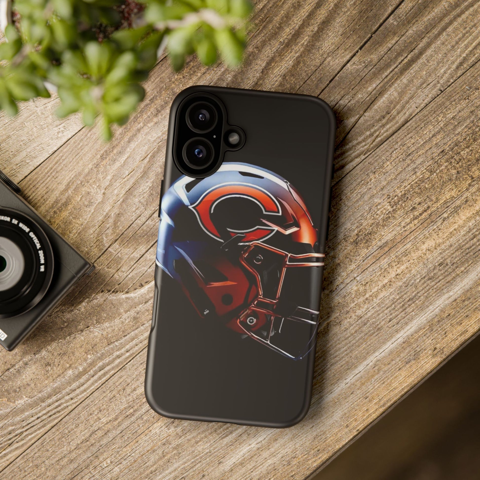 Football Helmet Chicago Bears Phone Case, Tough Cases for iPhones, Samsung, and Pixel