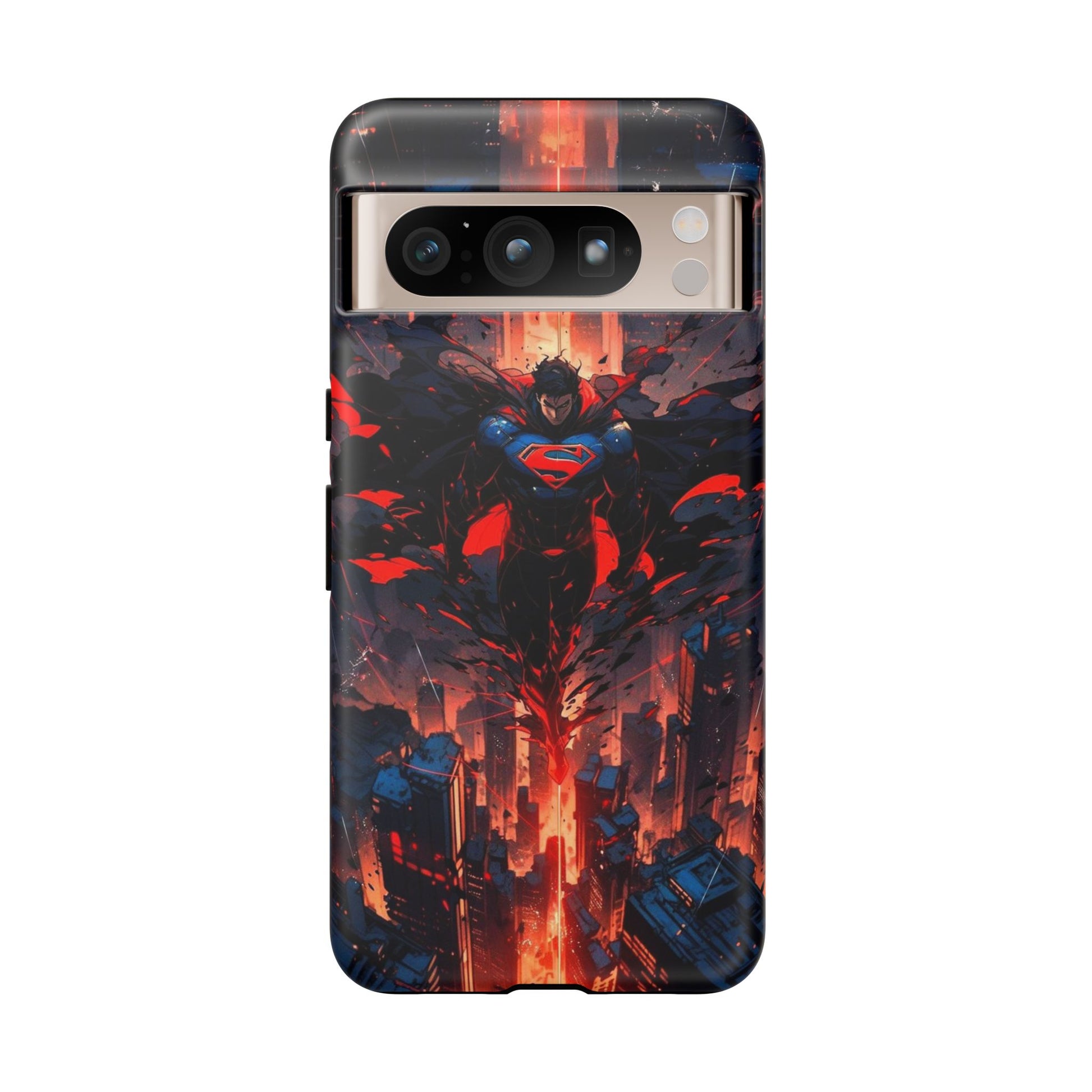 Anime Superman Tough Cases for iPhones, Samsung, and Pixel