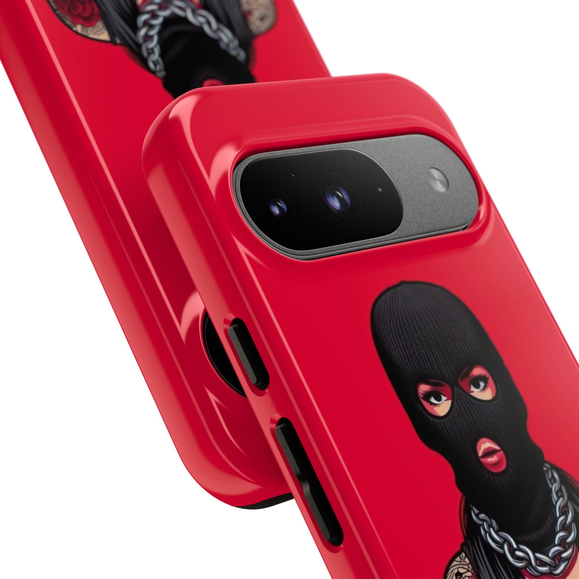 Thug Girl Red Design Tough Cases for iPhones, Samsung, and Pixel