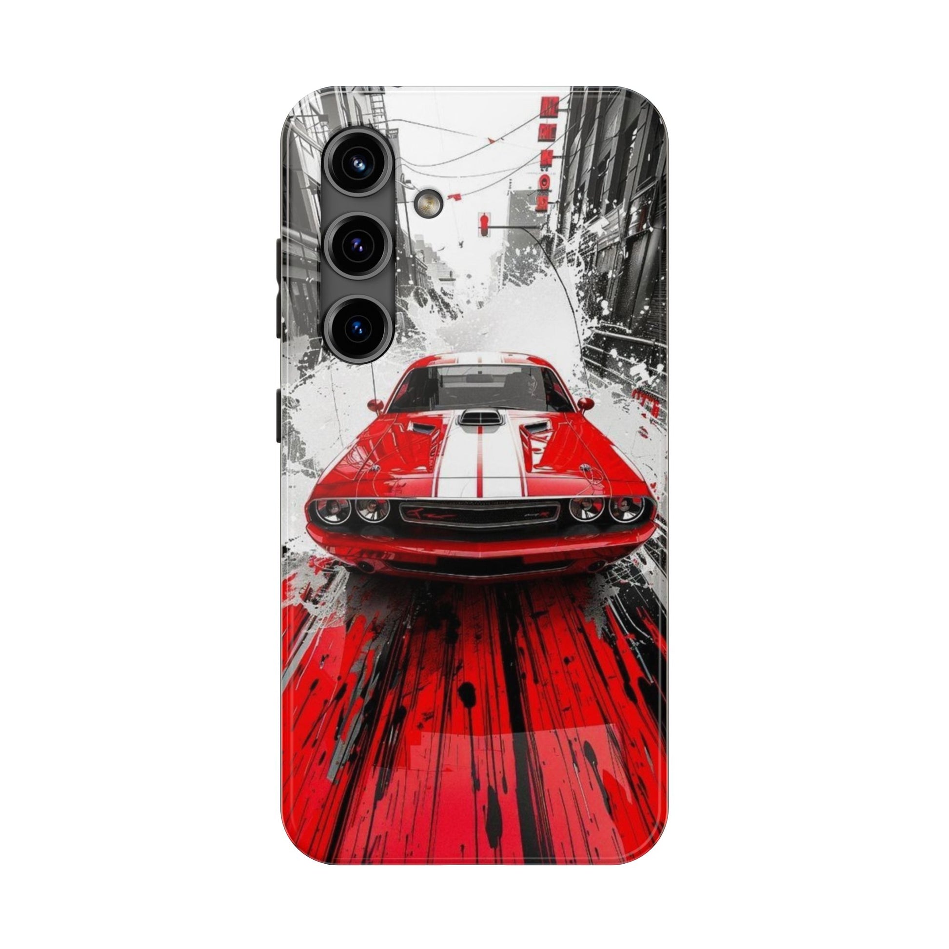 Red Muscle Car Hell Cat Phone Cases for Iphones & Samsung Phones