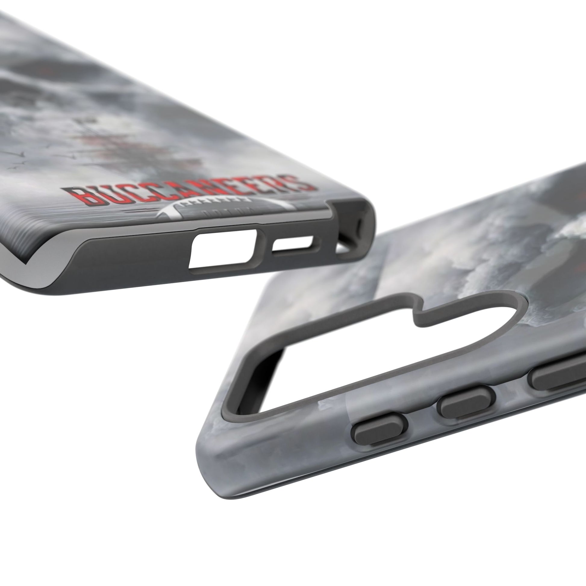 Skull Pirate Ship Football Buccaneers Tough Cases for iPhones, Samsung, and Pixel
