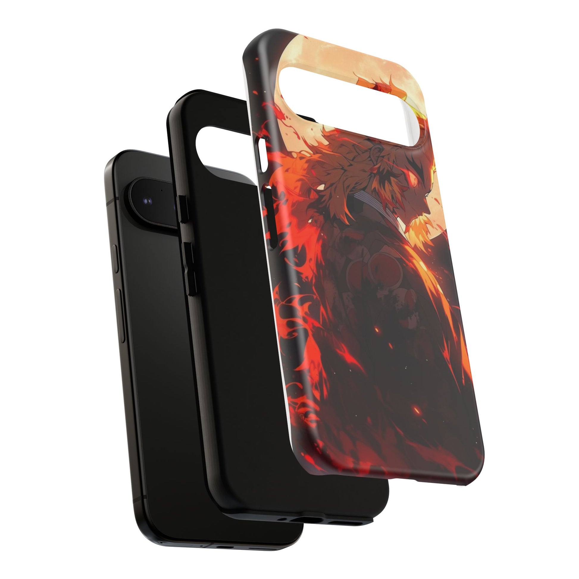 Demon Sl;ayer Rengoku Anime Phone Case, Tough Cases for iPhones, Samsung, and Pixel