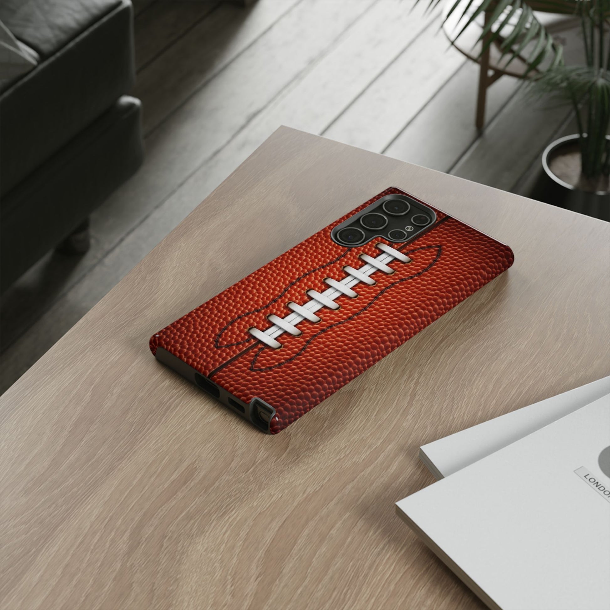 Football Pigskin Print Tough Cases for iPhones, Samsung, and Pixel