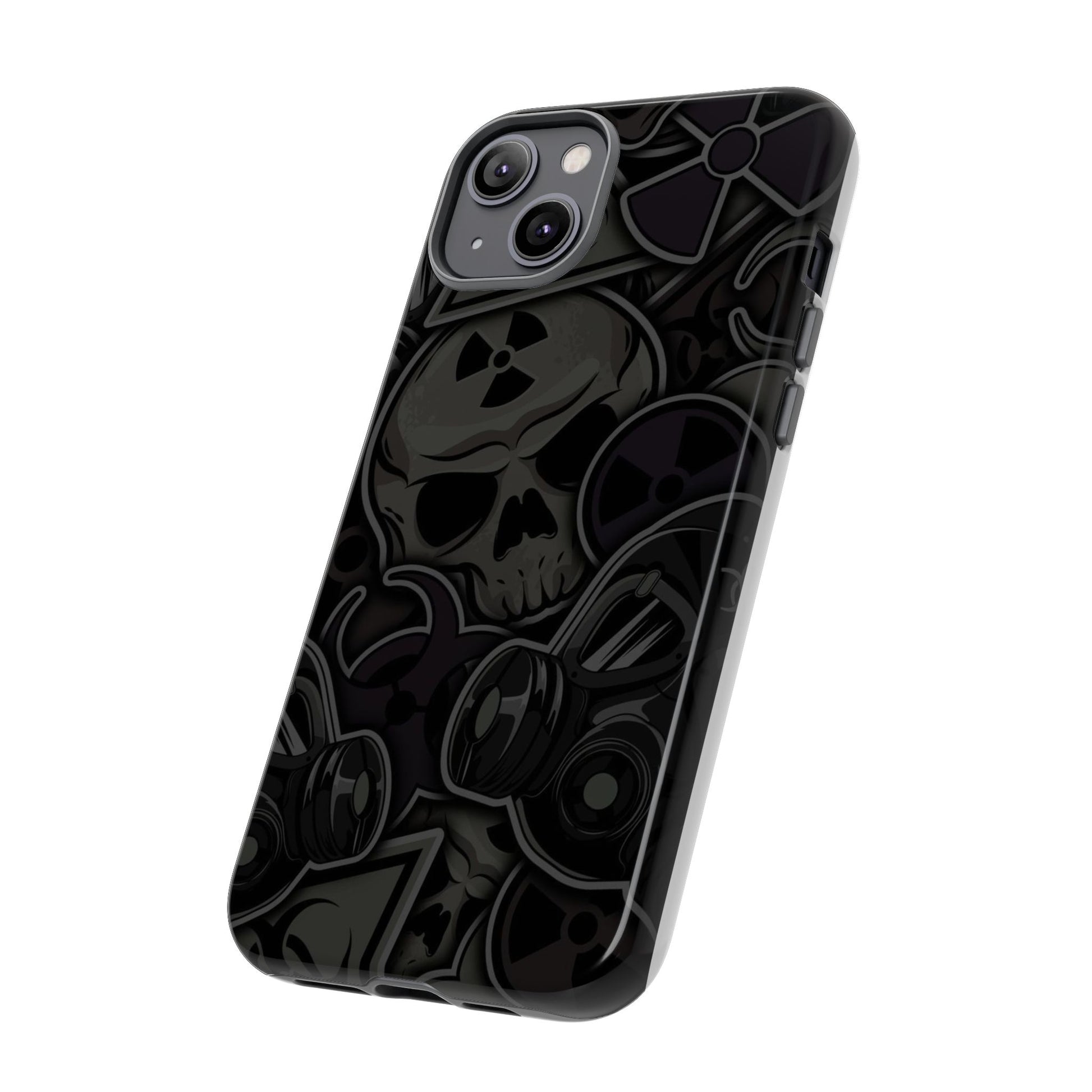 Tough Cases Phone Case, Edgy Skull Design Phone Cover, Gothic Cell Phone Shell