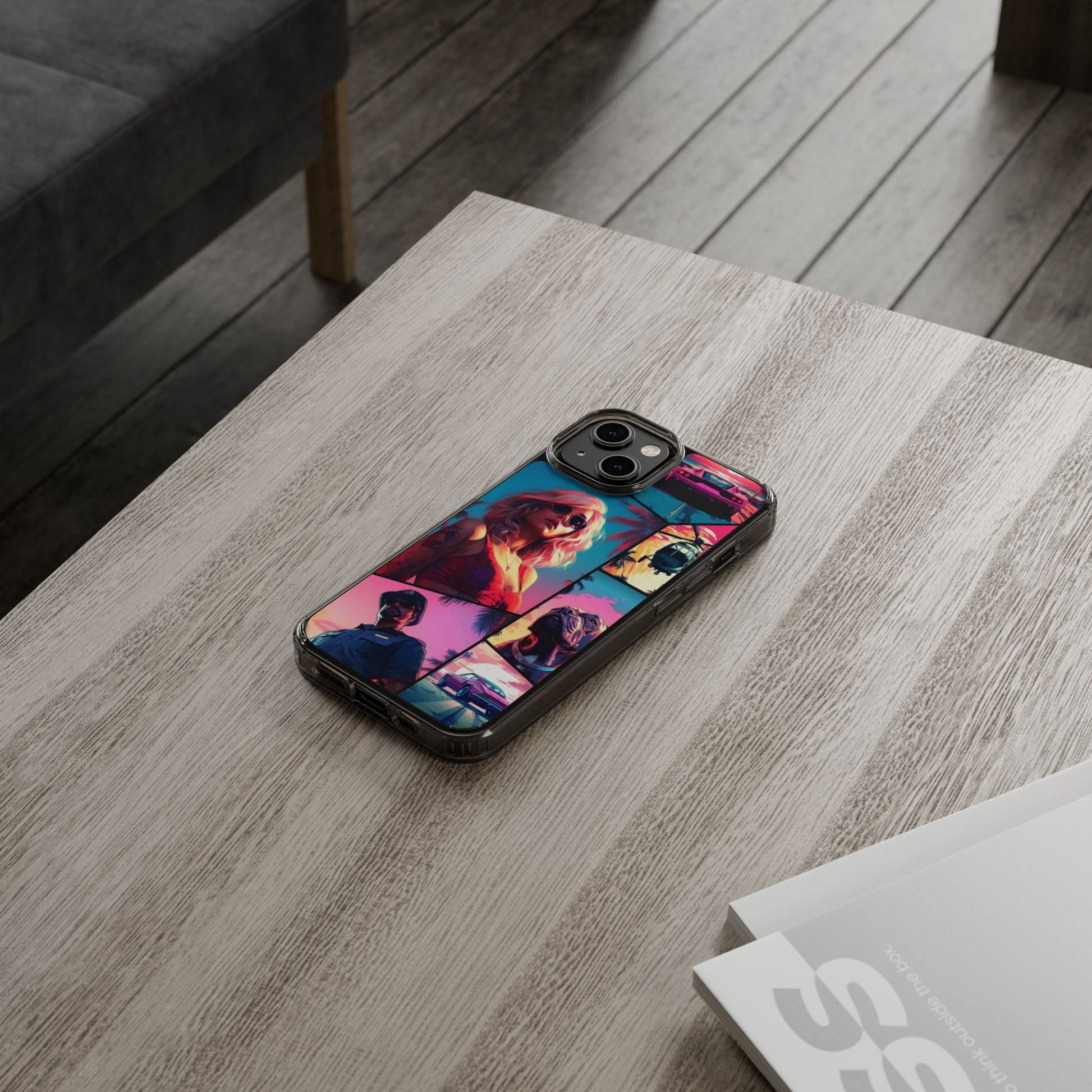 Grand Theft Style  Miami Vice Gamer inspired Protective Iphone and Samsung case
