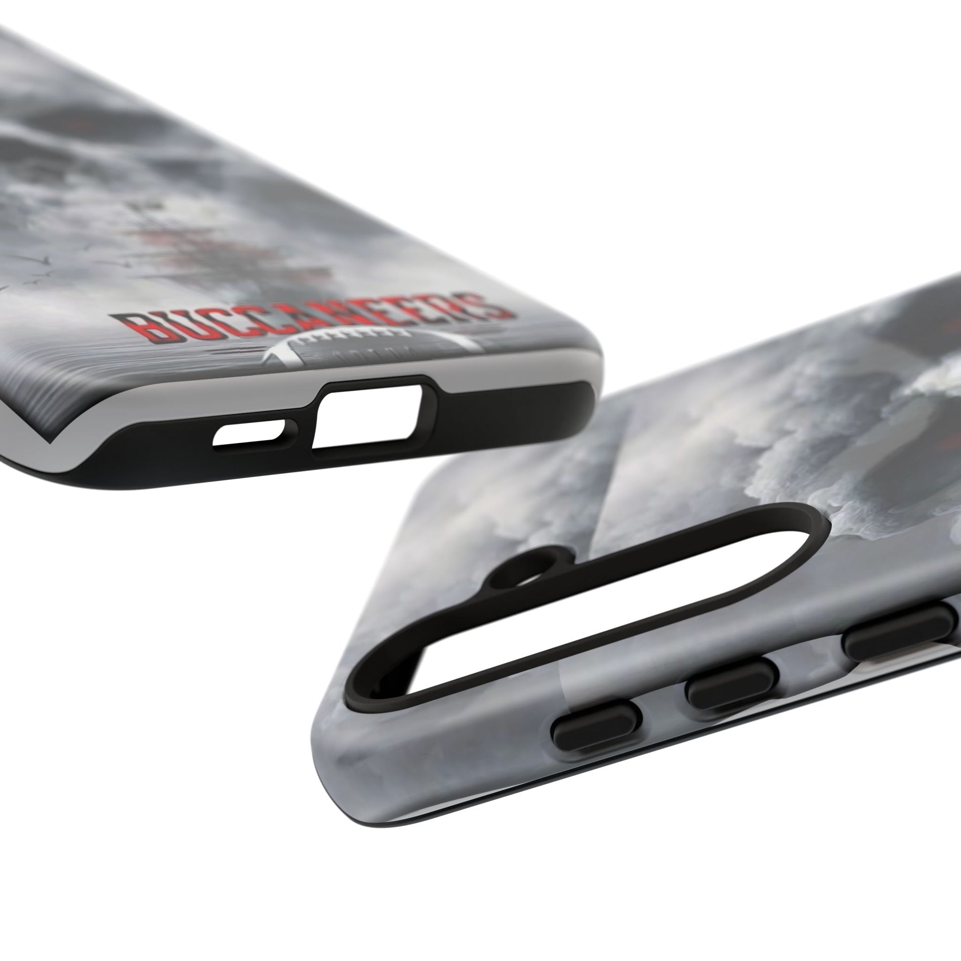 Skull Pirate Ship Football Buccaneers Tough Cases for iPhones, Samsung, and Pixel