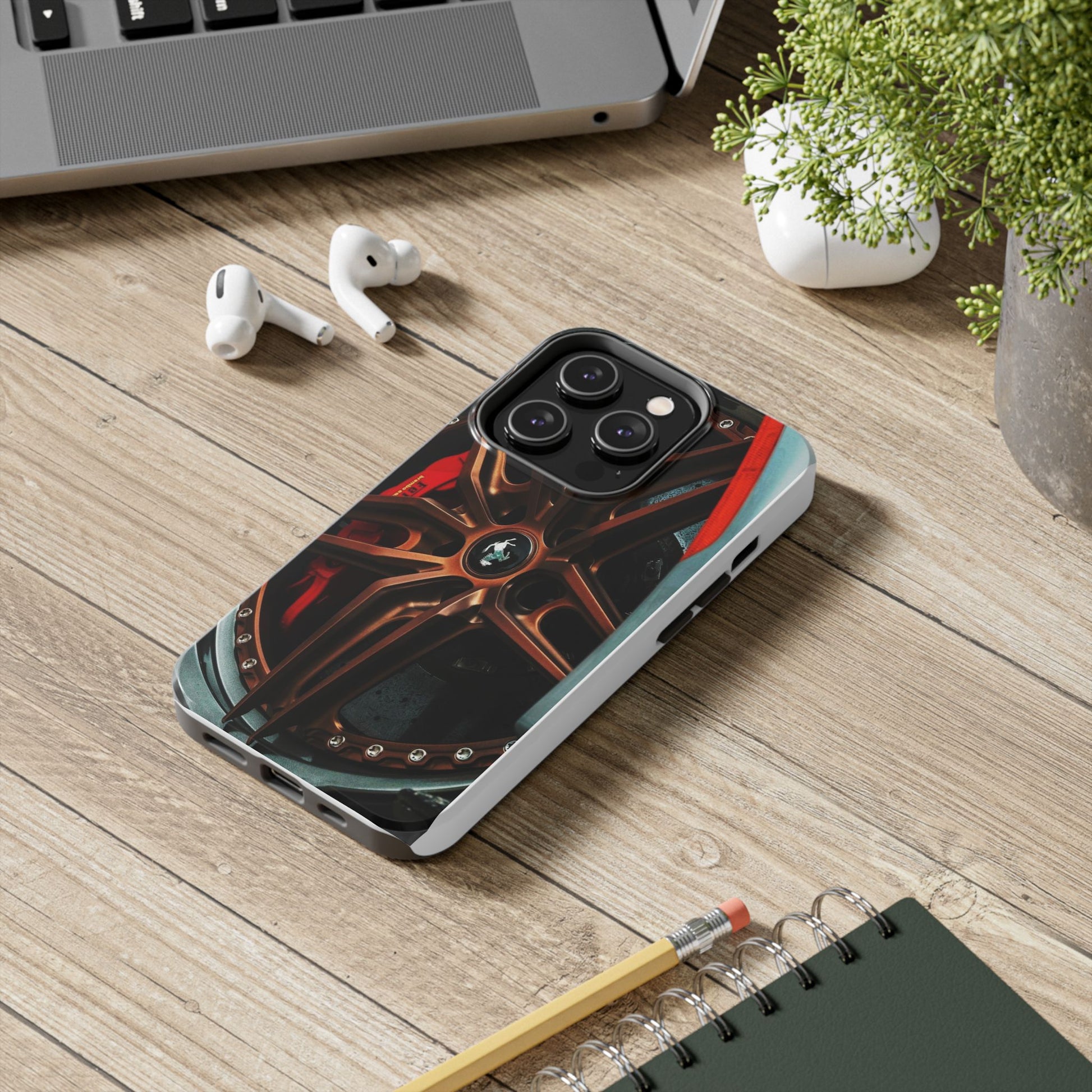 Sports Car Racing Wheel tough Phone Cases for Iphones & Samsung Durable