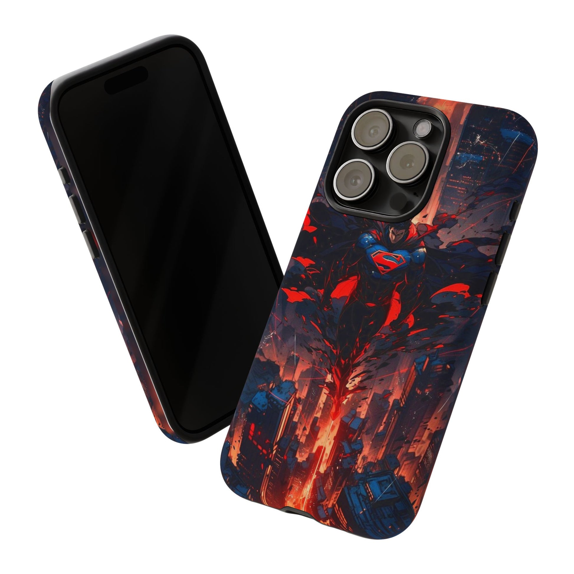Anime Superman Tough Cases for iPhones, Samsung, and Pixel