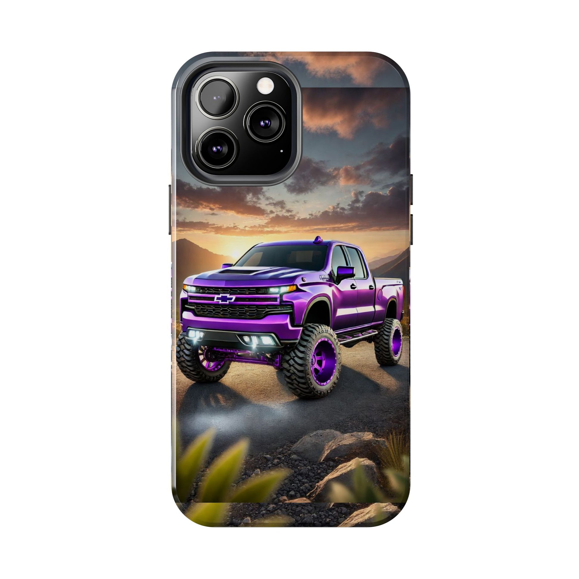 Purple Silverado art Phone Cases for Iphones & Samsung Phones Durable