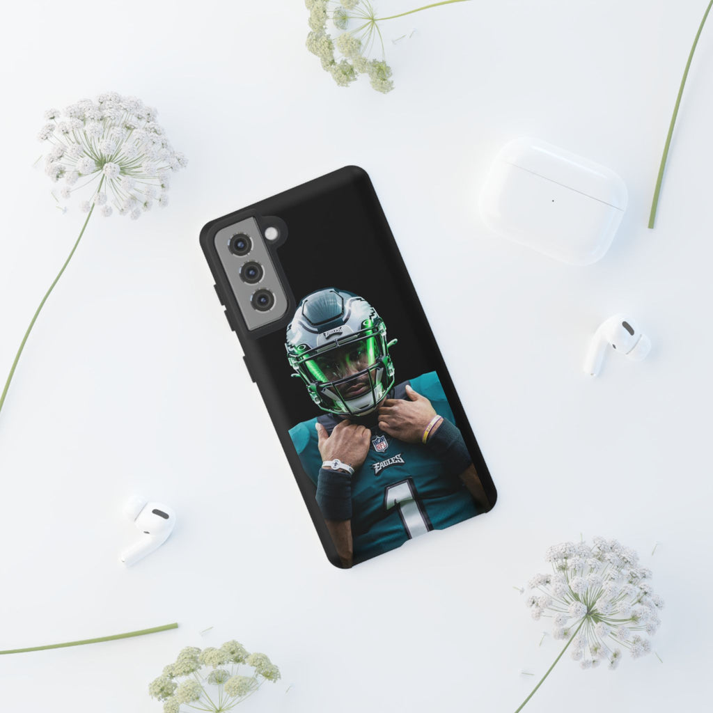 Eagles Football Jalen Hurts Tough Cases for iPhones, Samsung, and Pixel