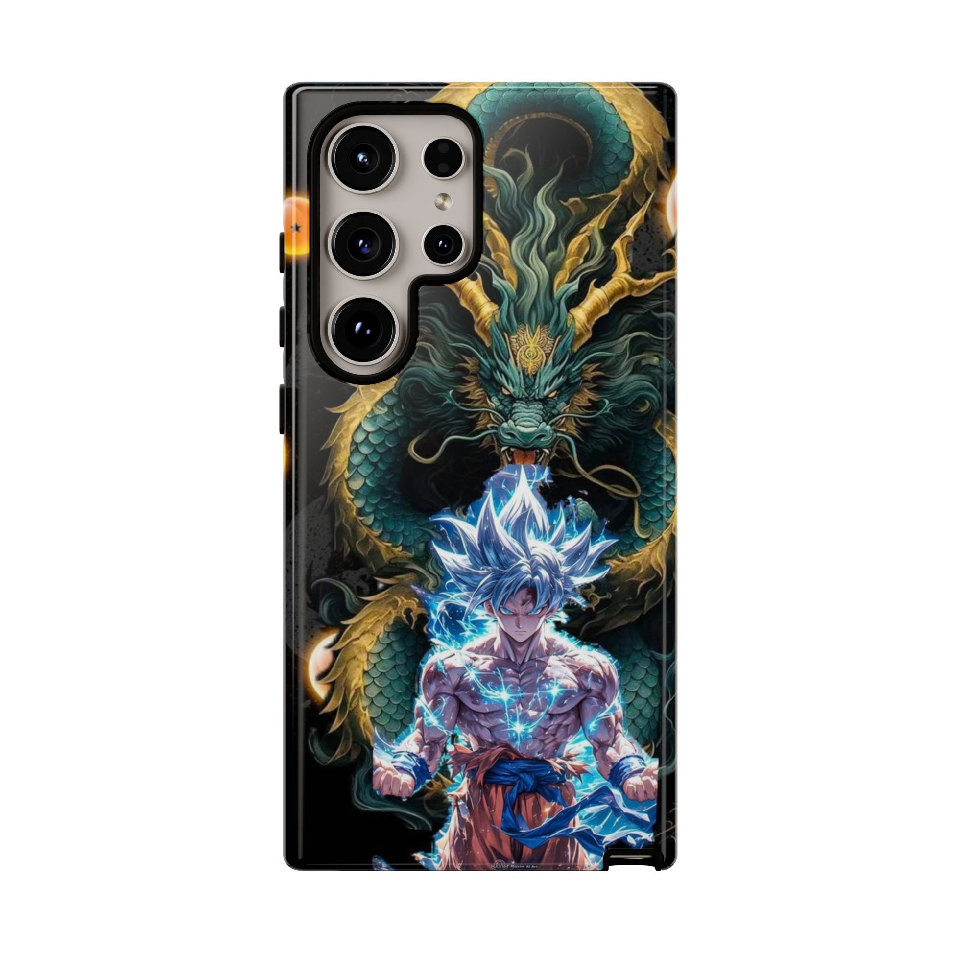 Anime Goku x Shenron Dragonball Z Tough Cases for iPhones, Samsung, and Pixel