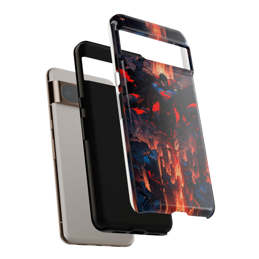 Anime Superman Tough Cases for iPhones, Samsung, and Pixel