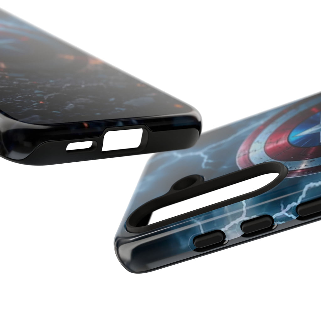 Captain America Shield Tough Cases for iPhones, Samsung, and Pixel