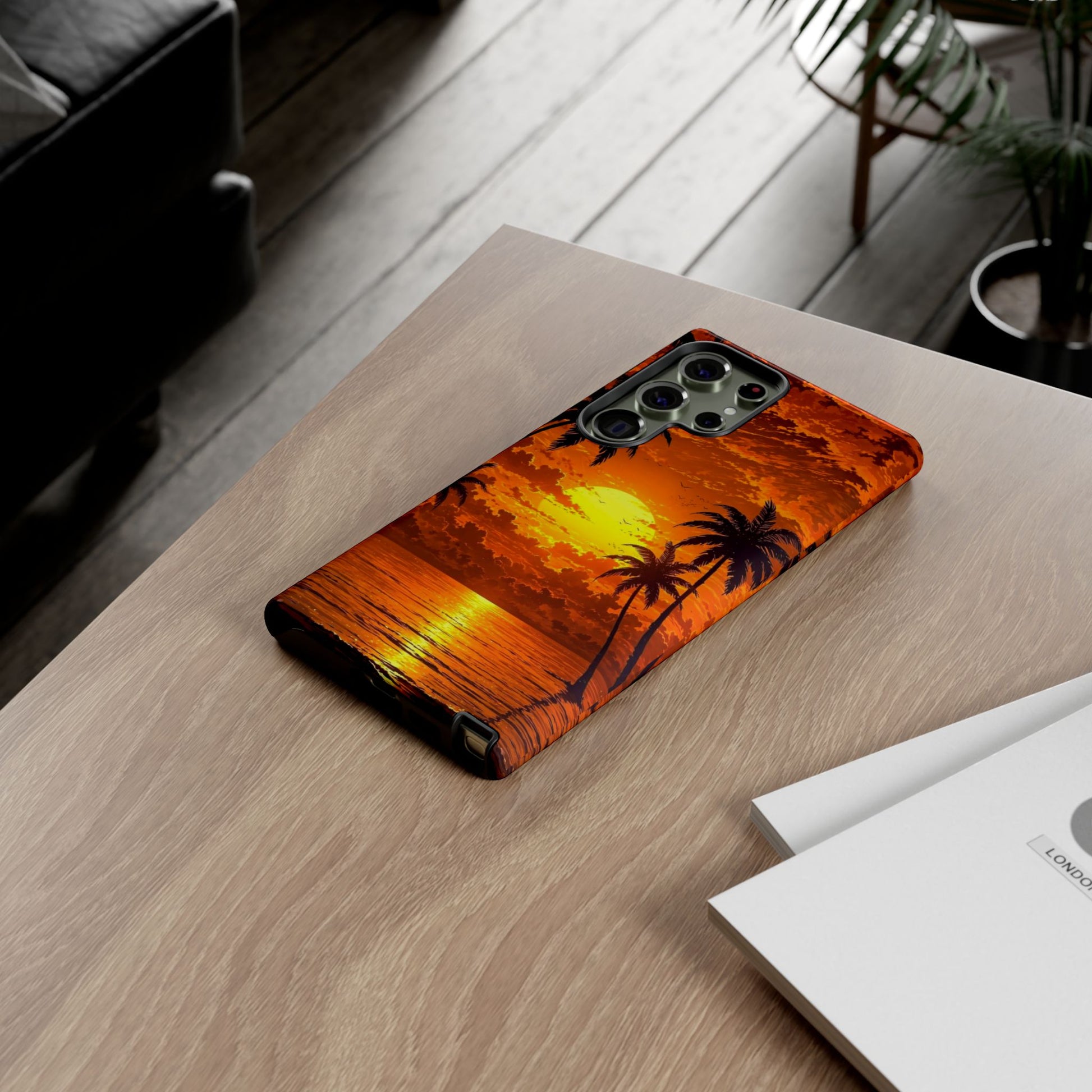 Beautiful Beach Sunset Tough Cases for iPhones, Samsung, and Pixel
