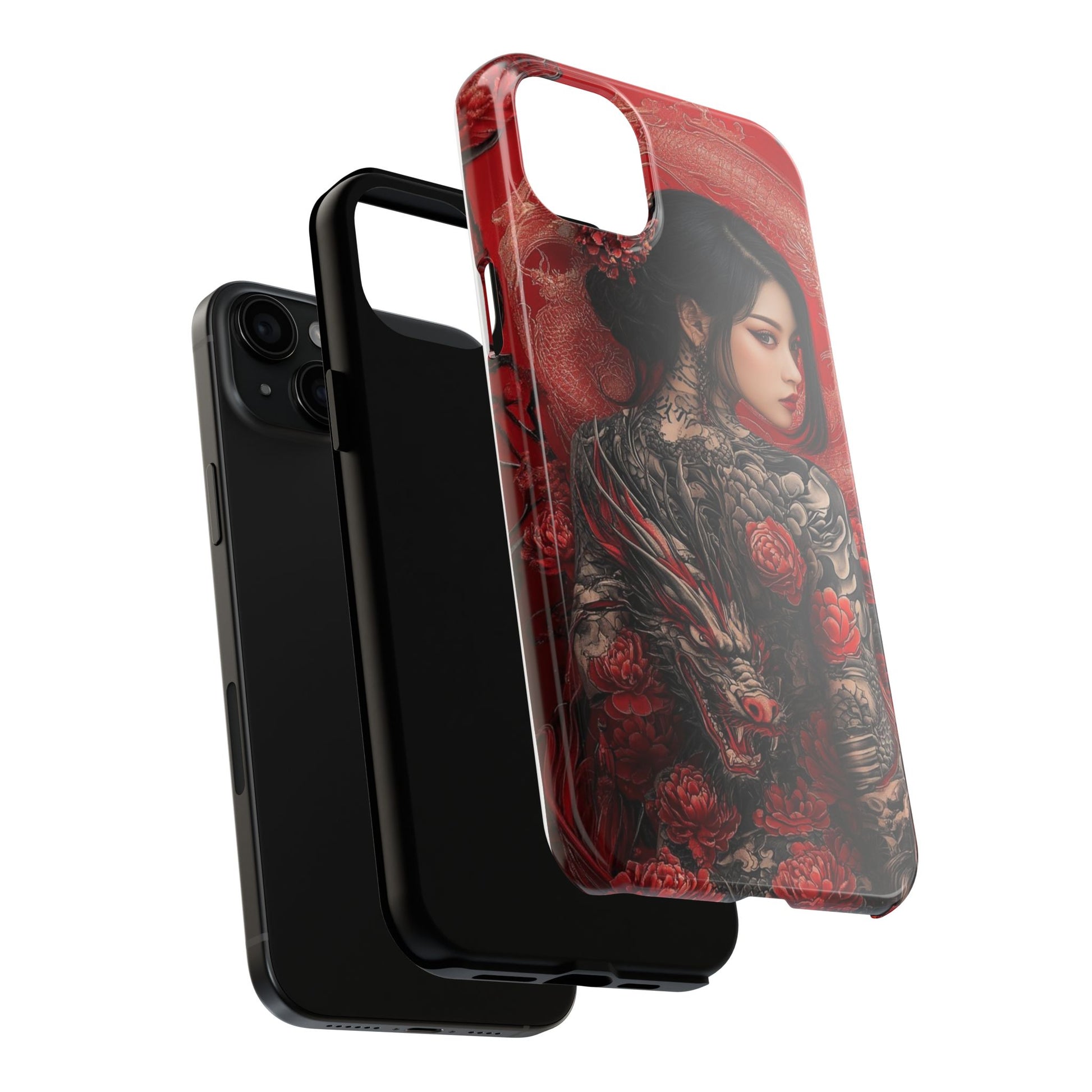 Japanese Geisha Tattooed Girl Phone Cases for Iphones & Samsung Durable