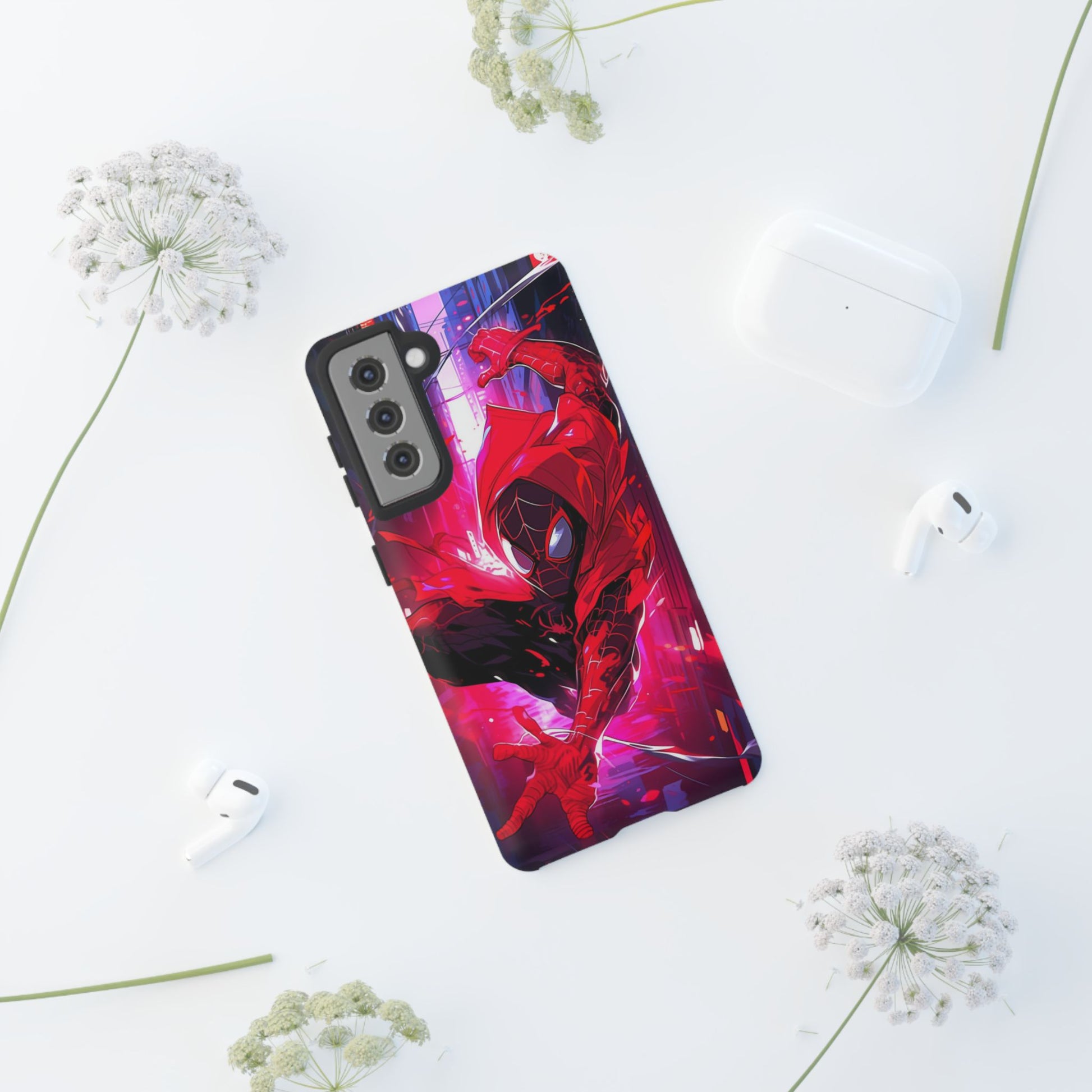 Miles Morales Spiderman Phone Case, Tough Cases for iPhones, Samsung, and Pixel